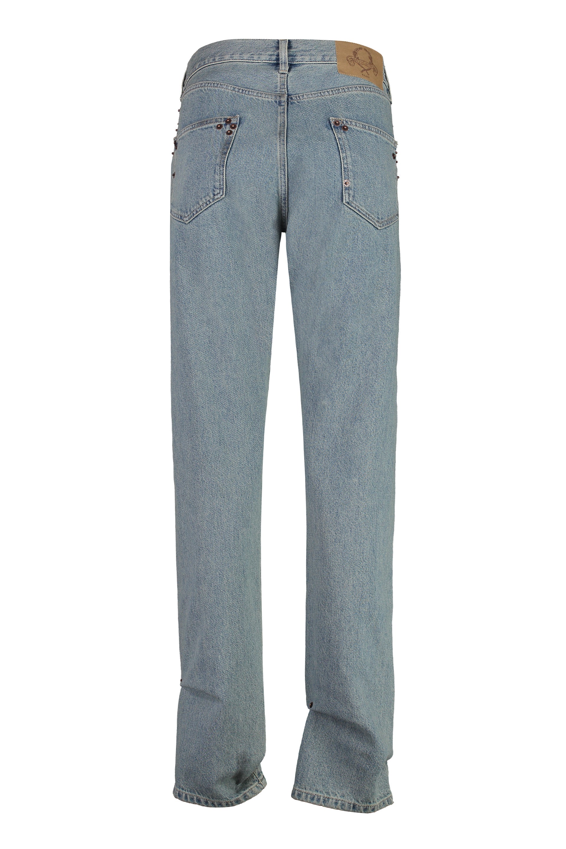 5-pocket straight-leg jeans