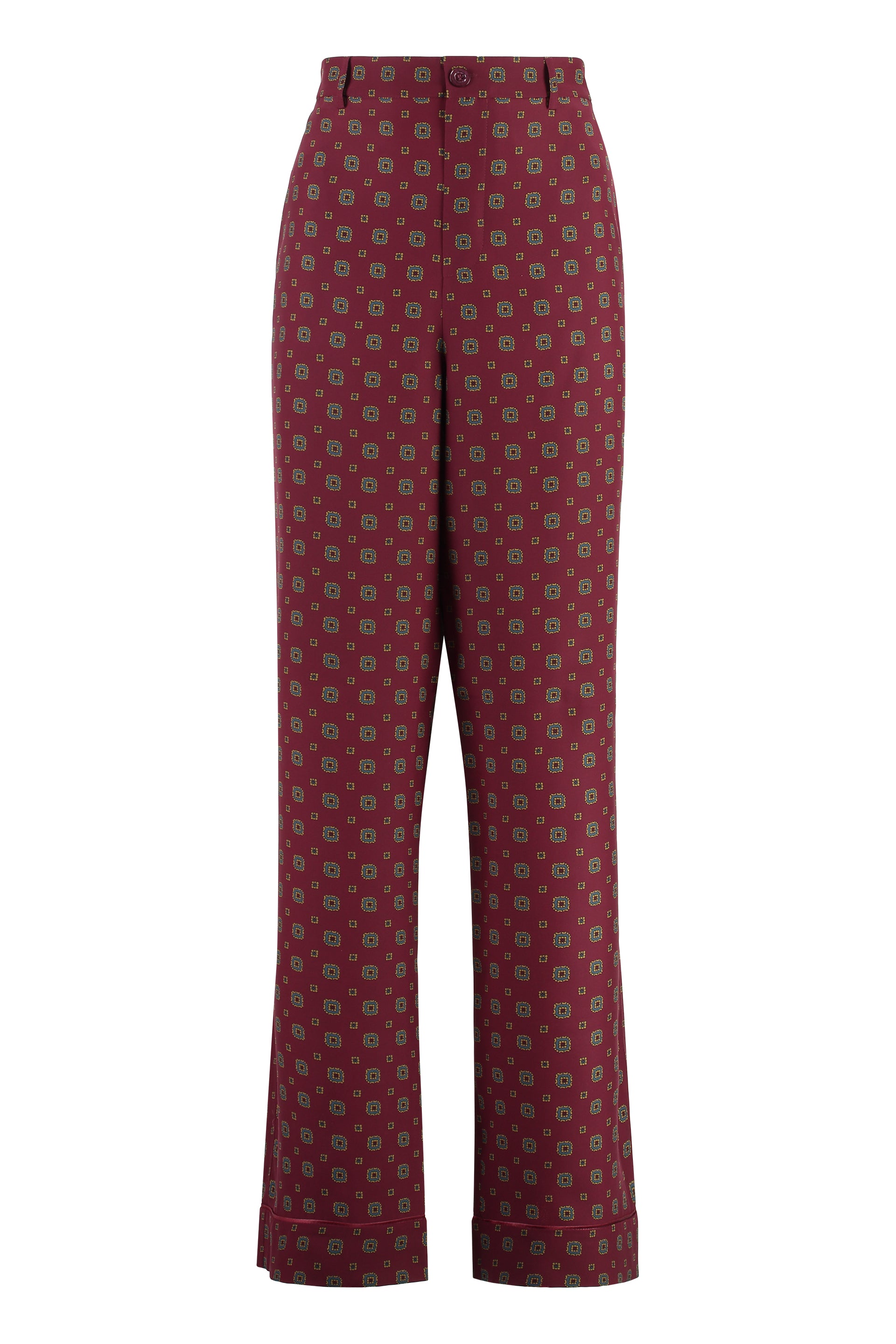 Printed silk pants