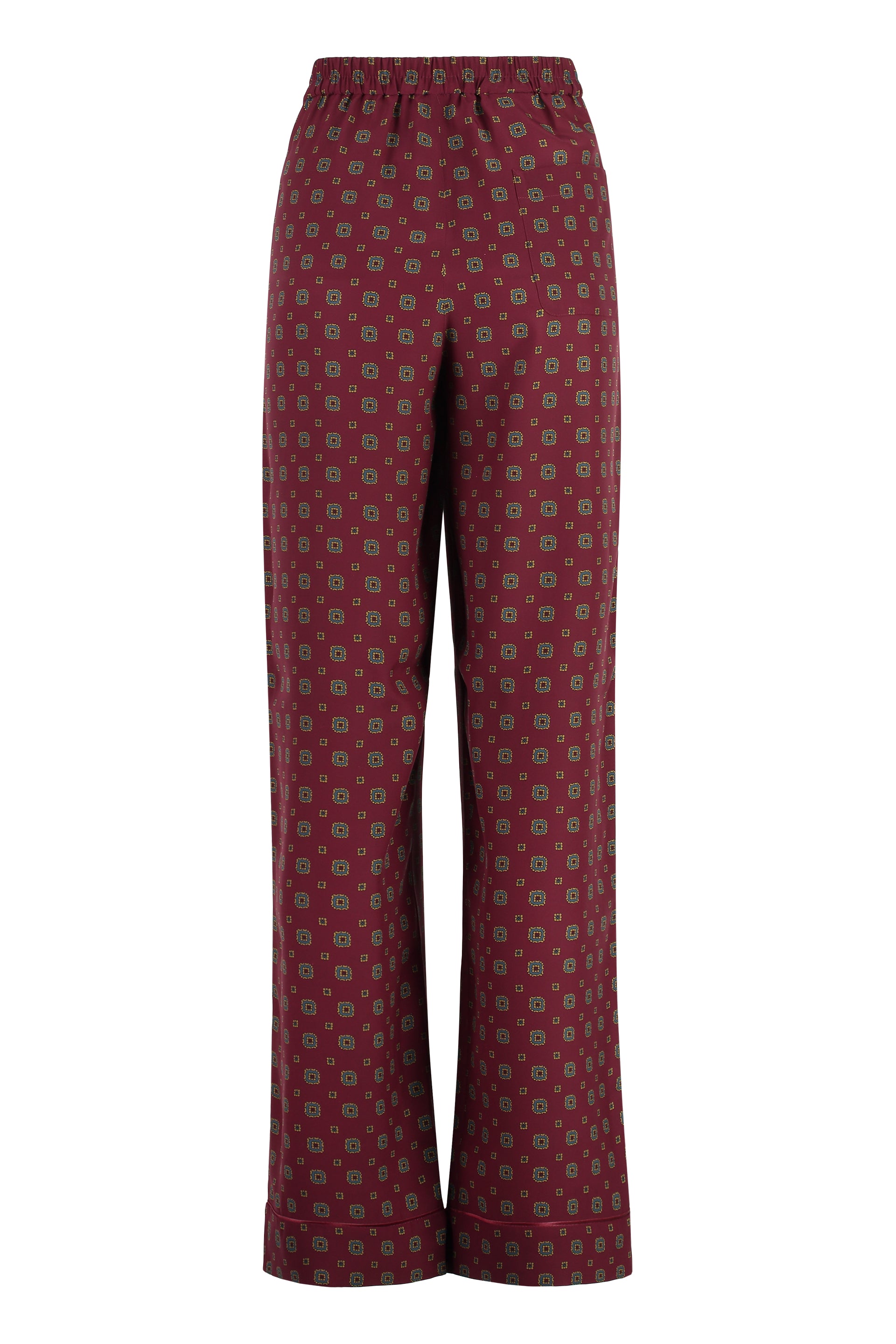 Printed silk pants