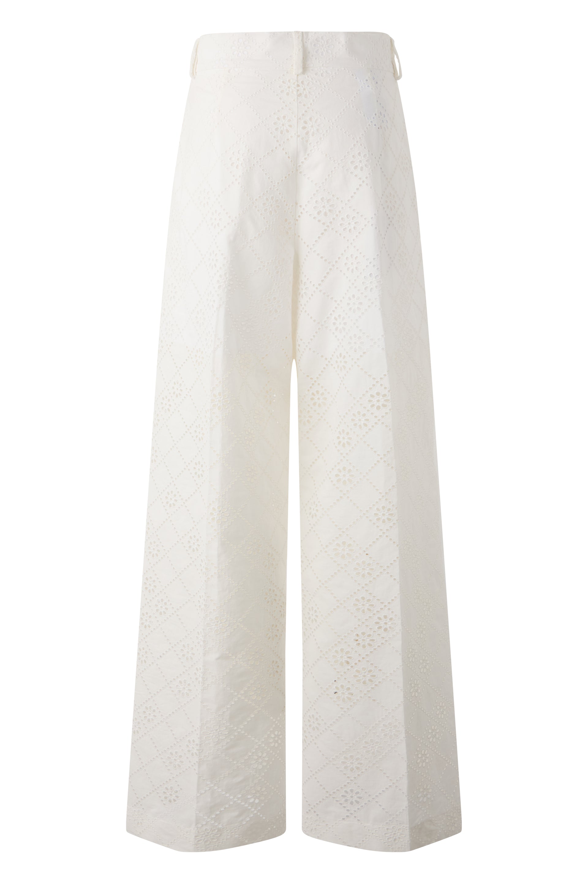 Eyelet Pants in Cotton Blend