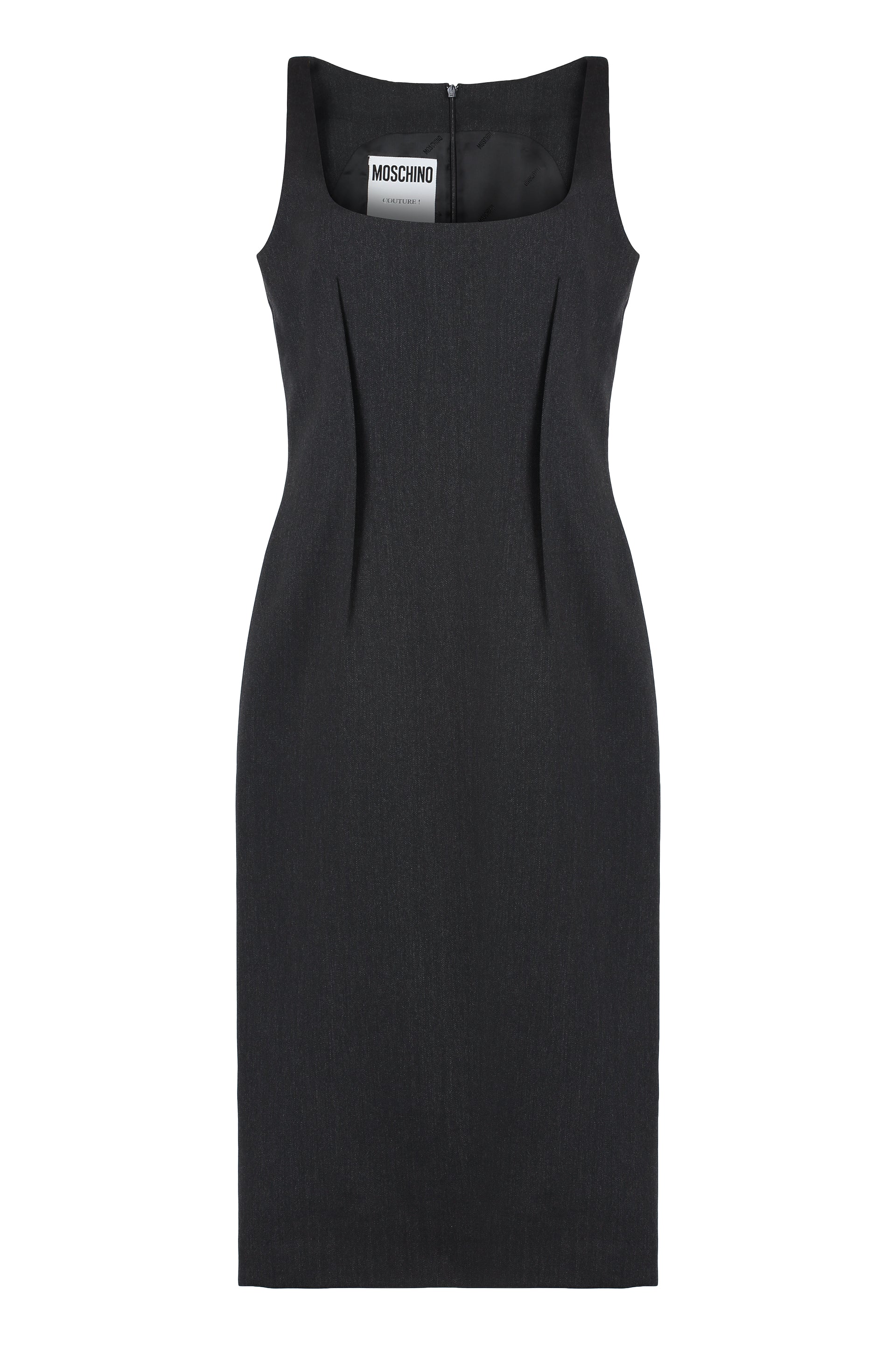 Virgin wool midi dress