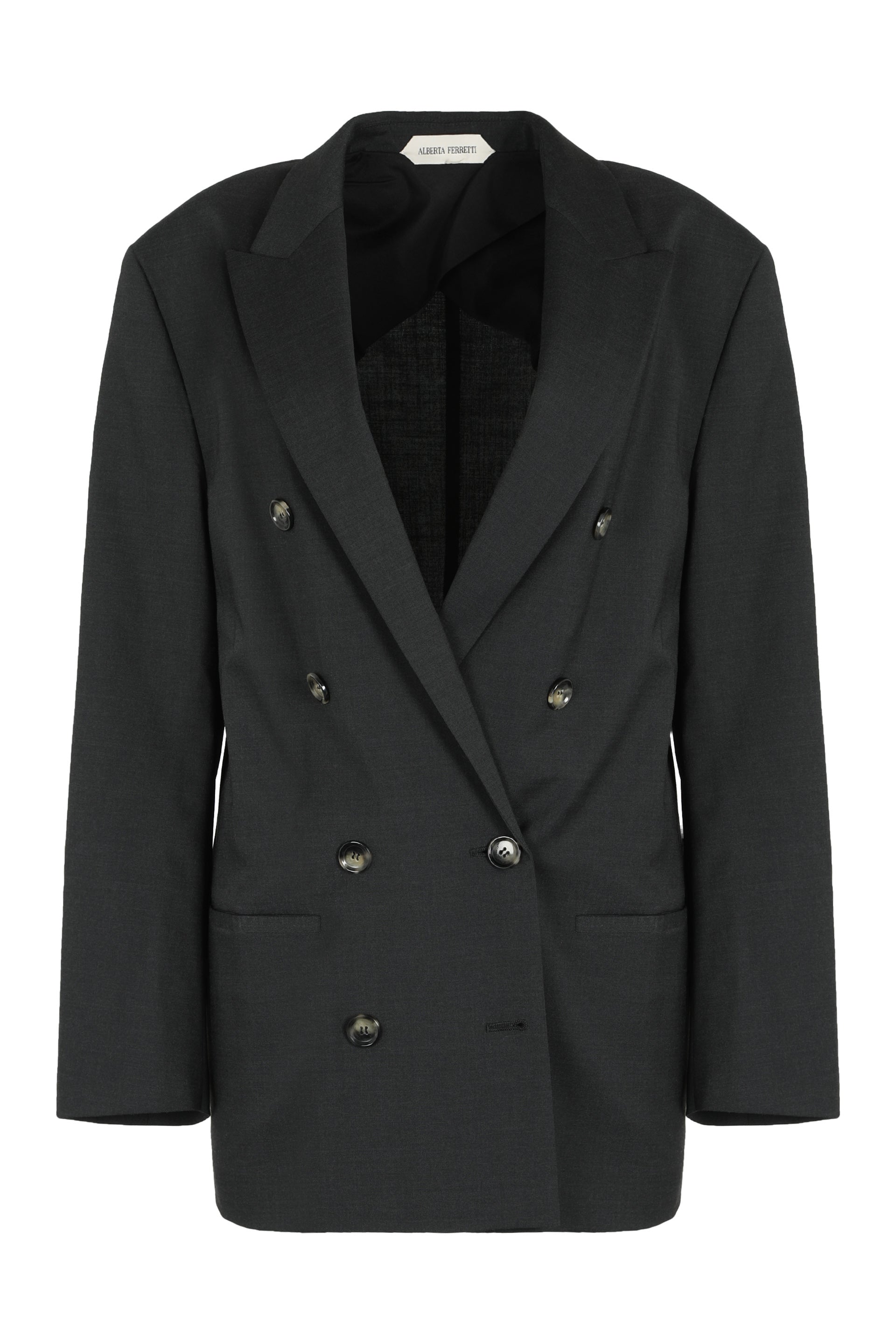 Double-breasted blazer in wool blend