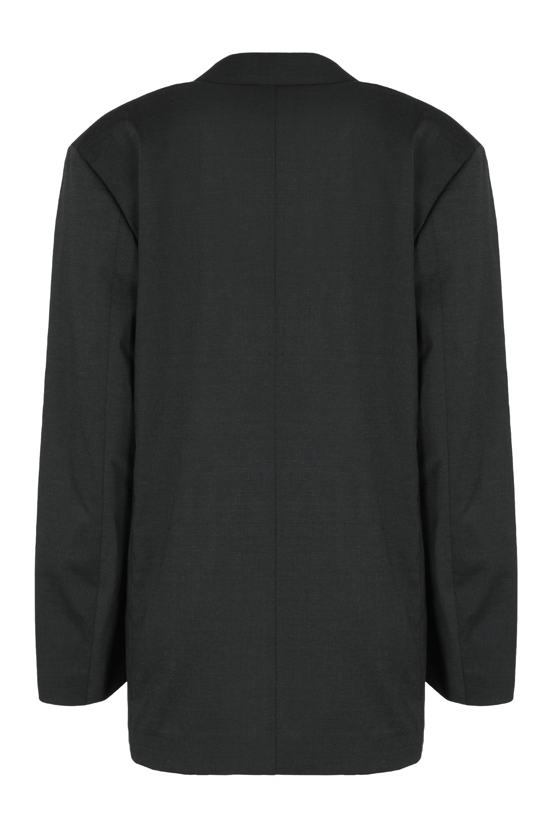 Double-breasted blazer in wool blend