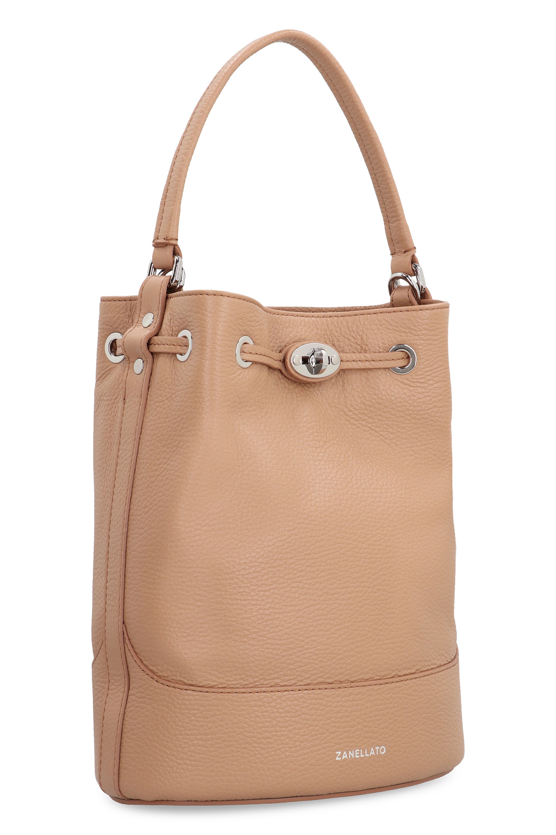 Monda S leather bucket bag