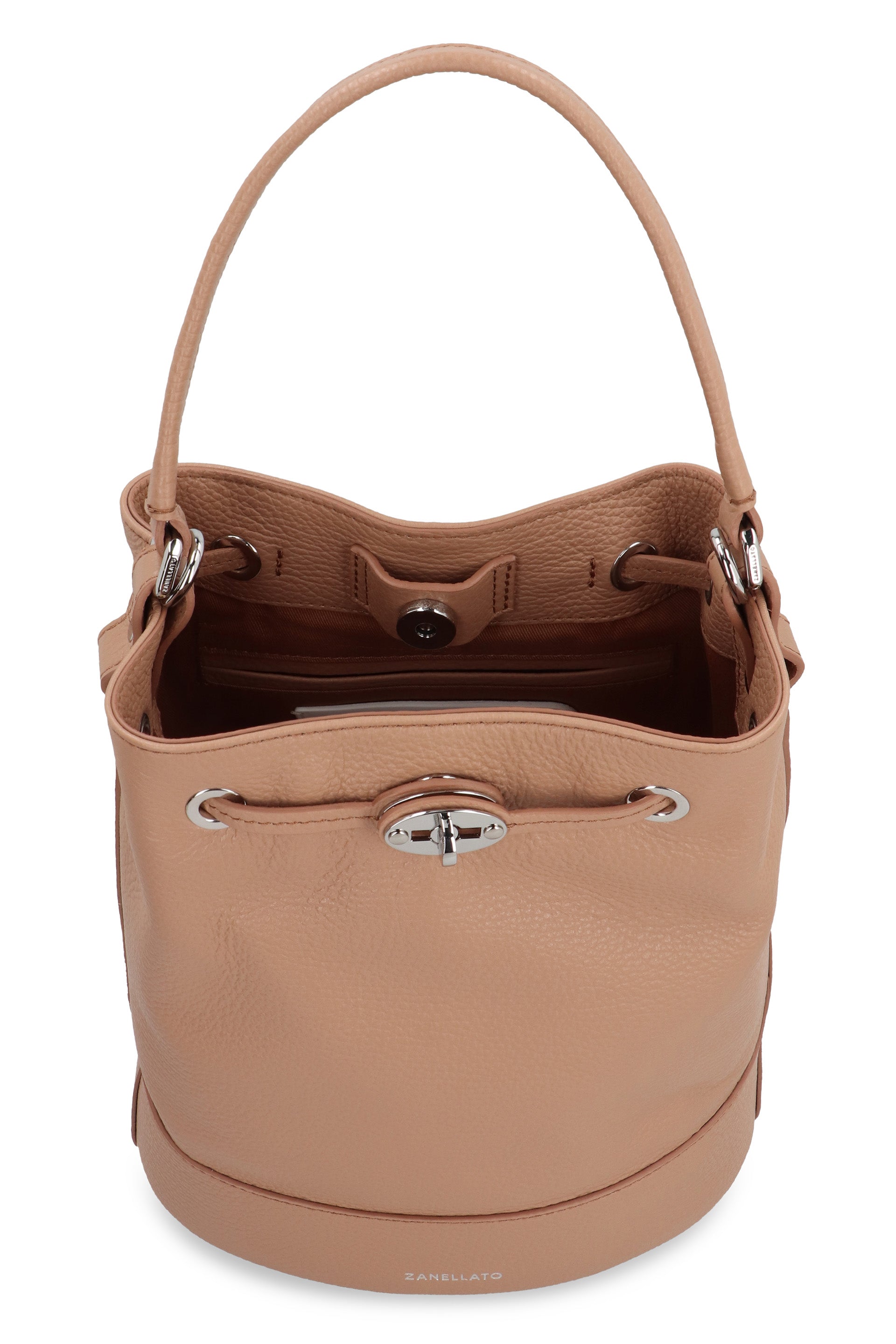 Monda S leather bucket bag