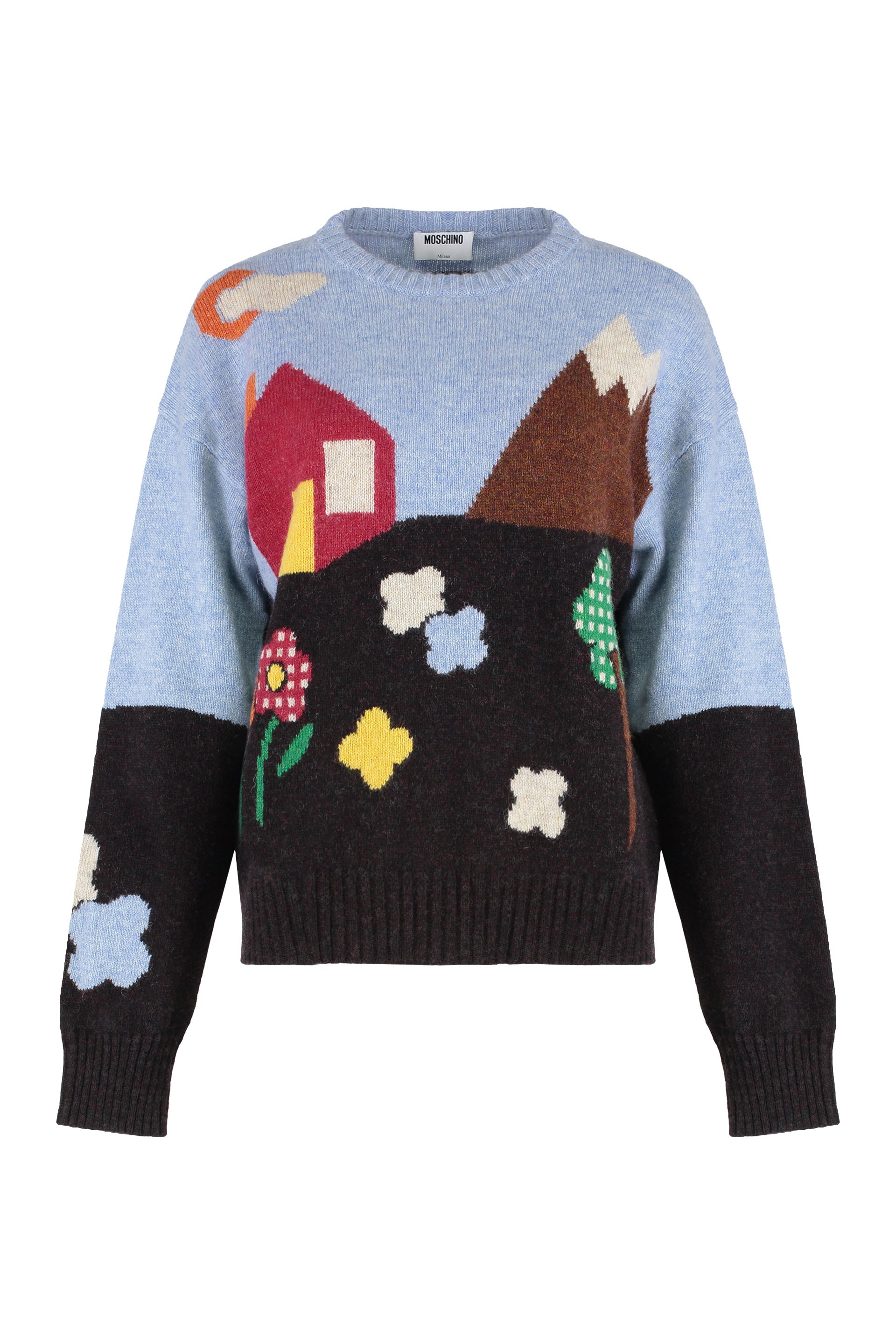 virgin wool crew-neck sweater