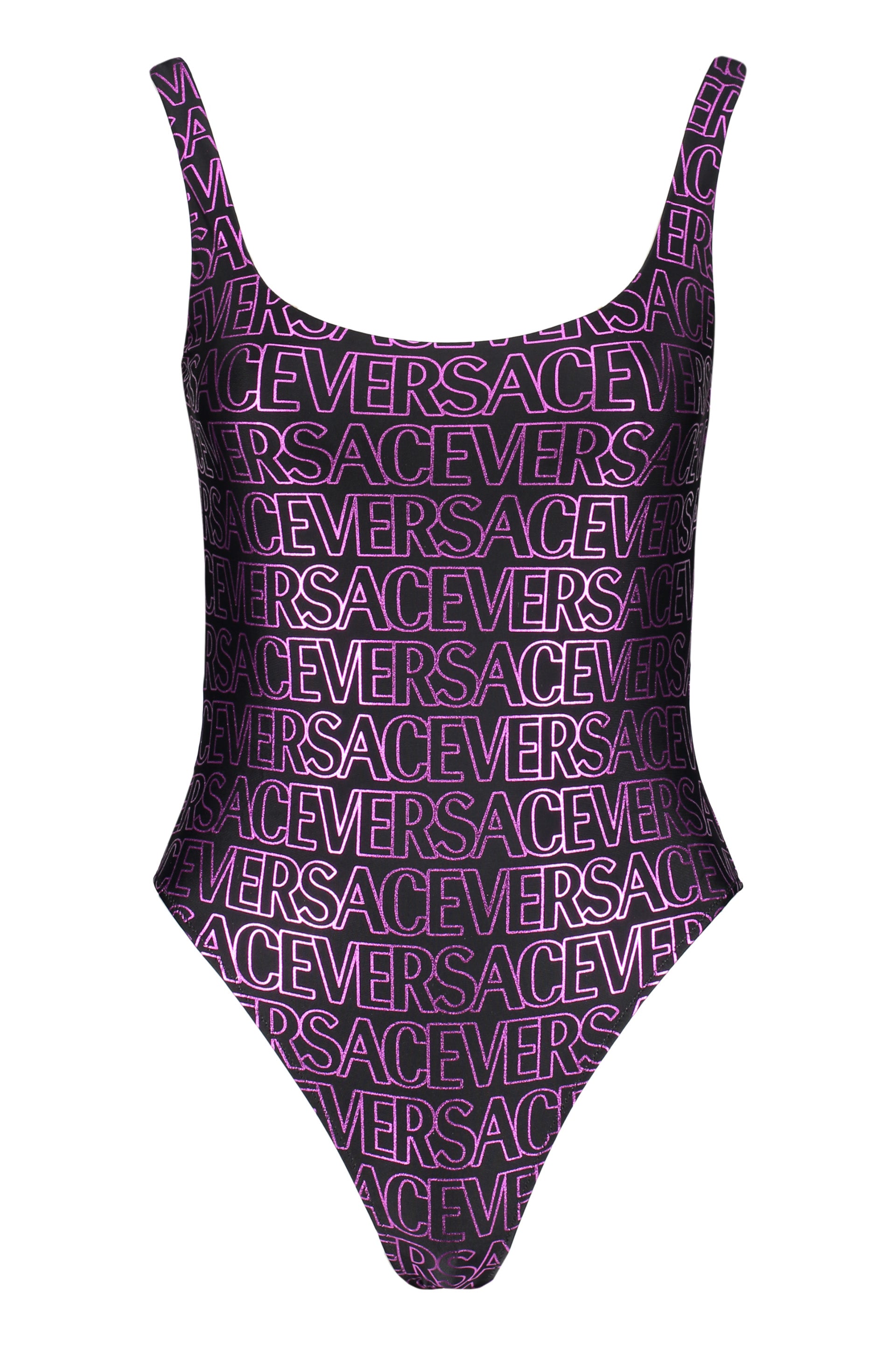 One-piece swimsuit with logo