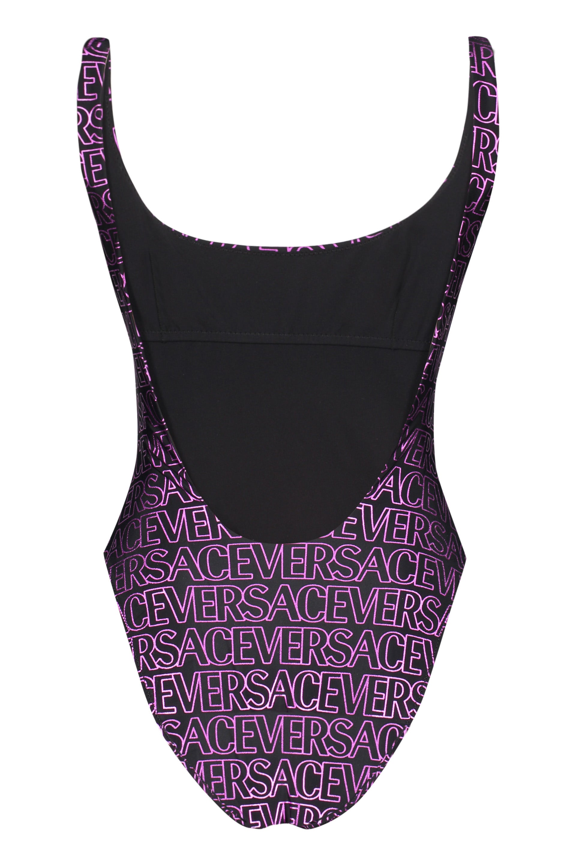 One-piece swimsuit with logo