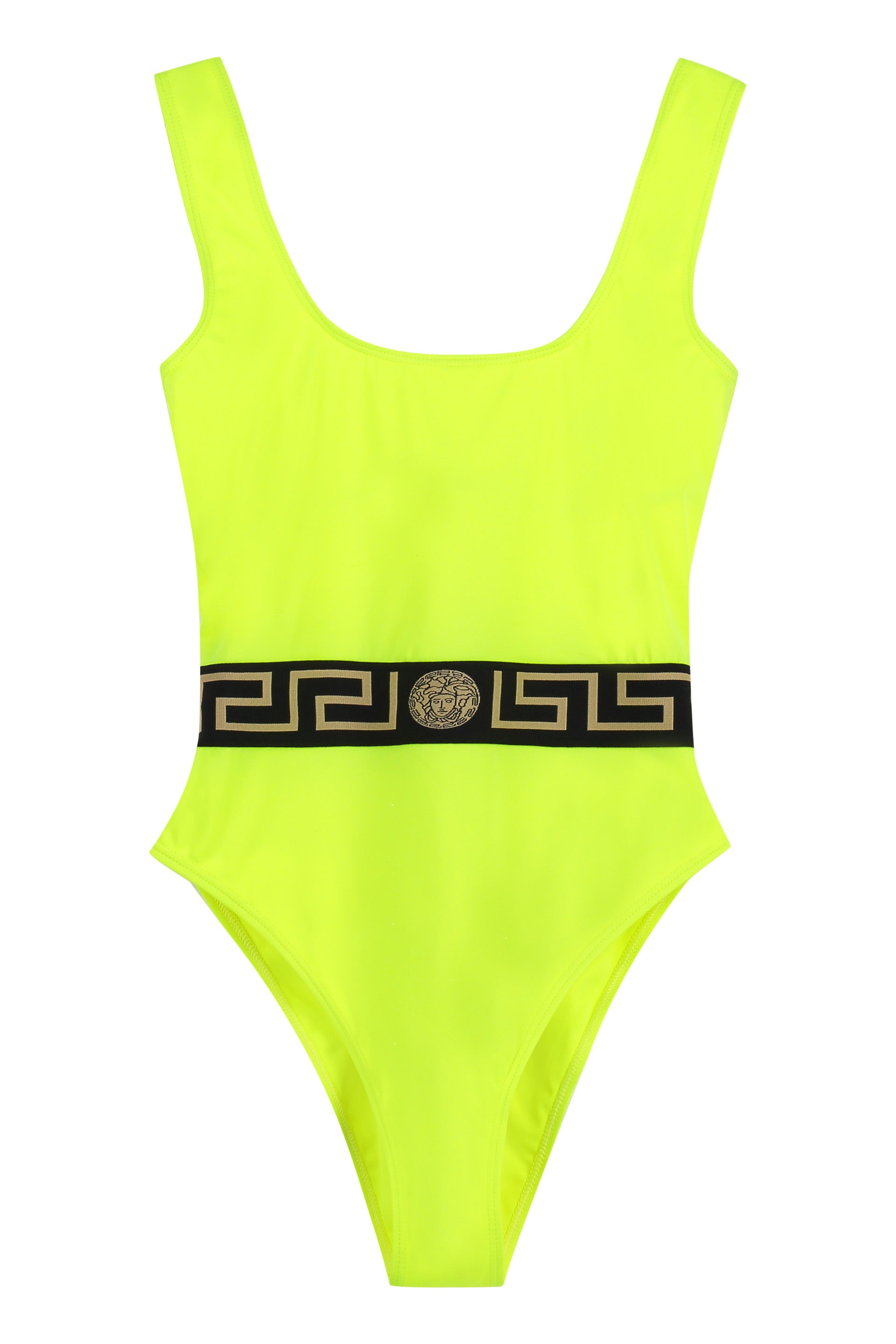 One-piece swimsuit with logo