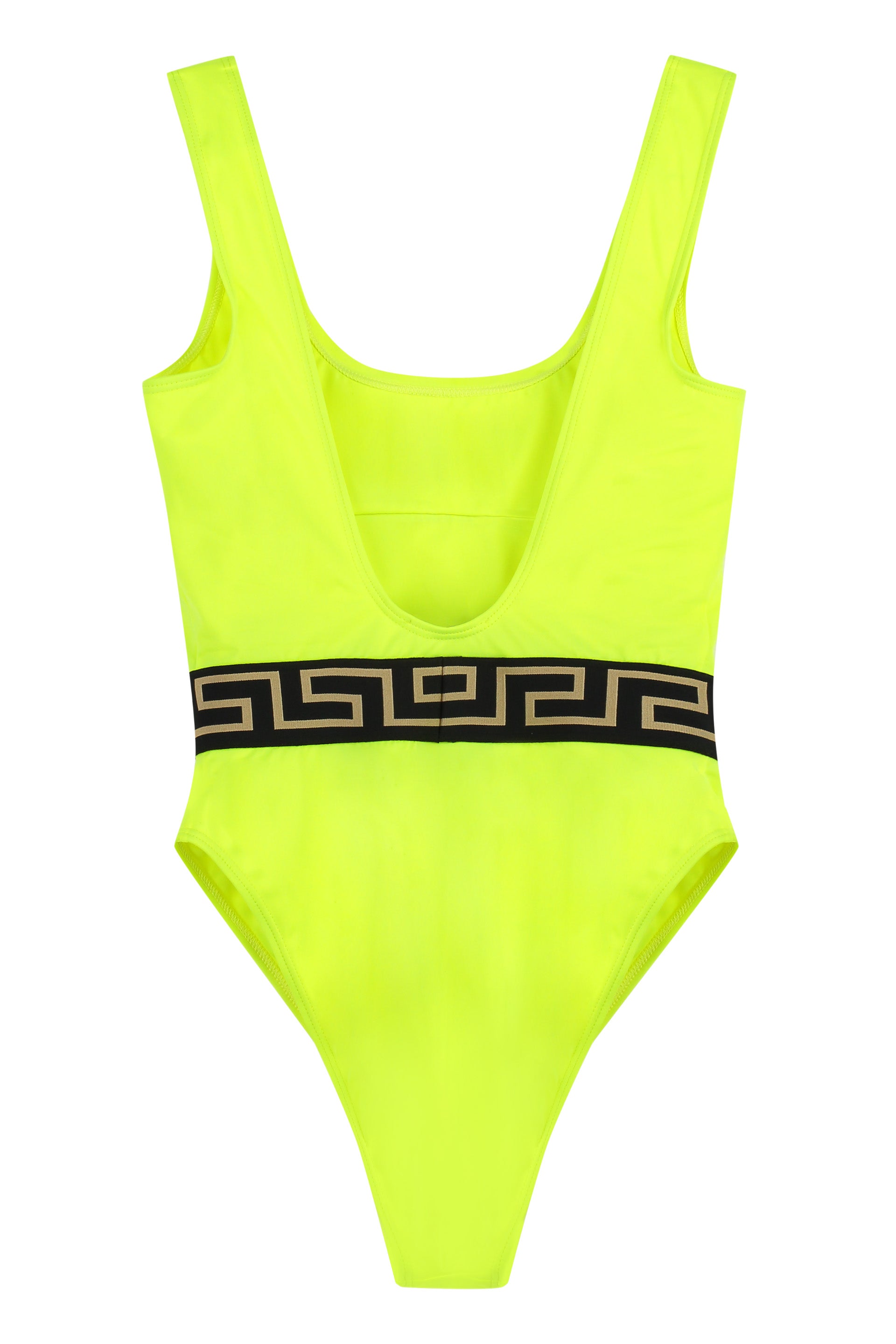 One-piece swimsuit with logo