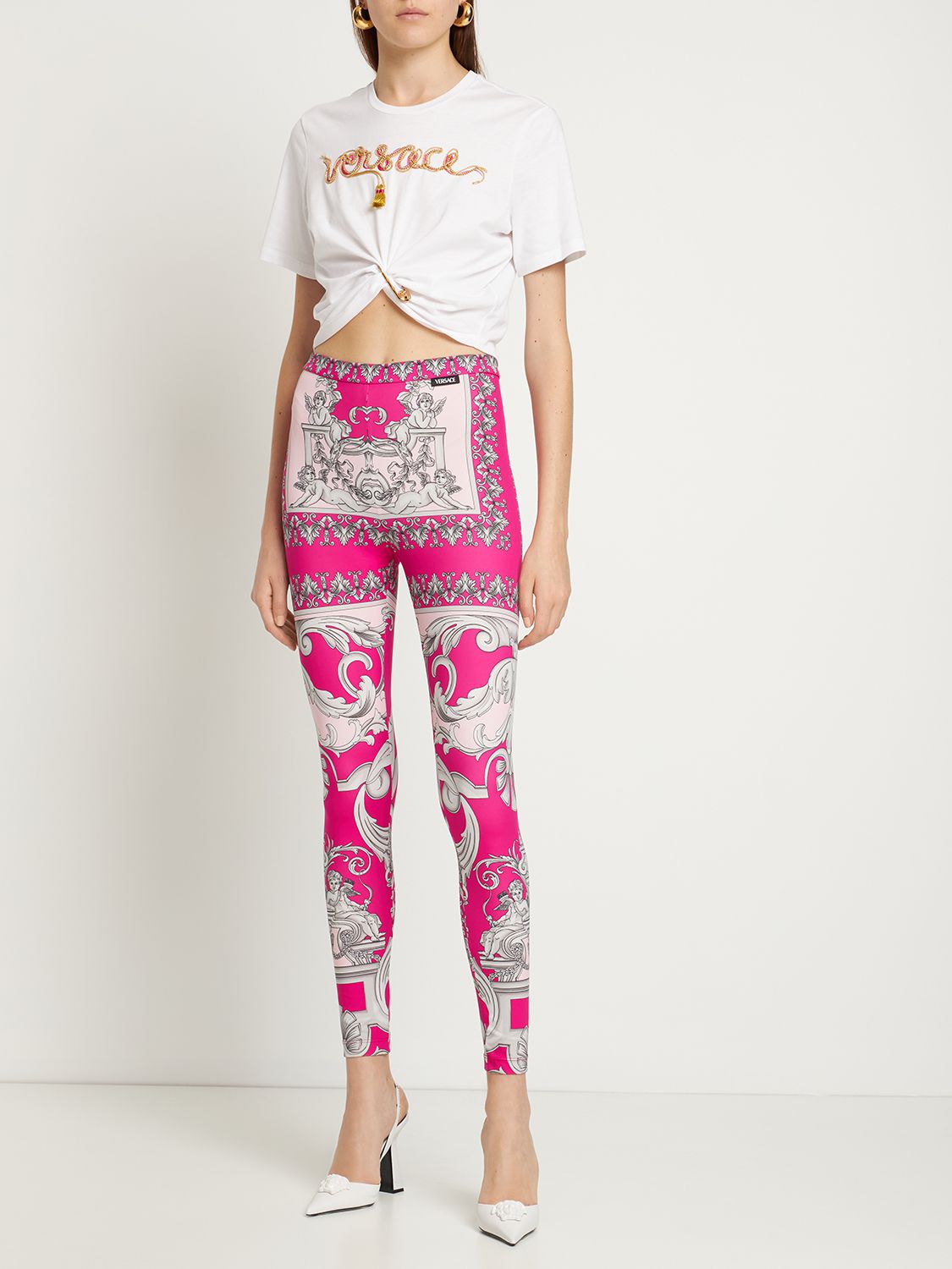 Colorful floral leggings