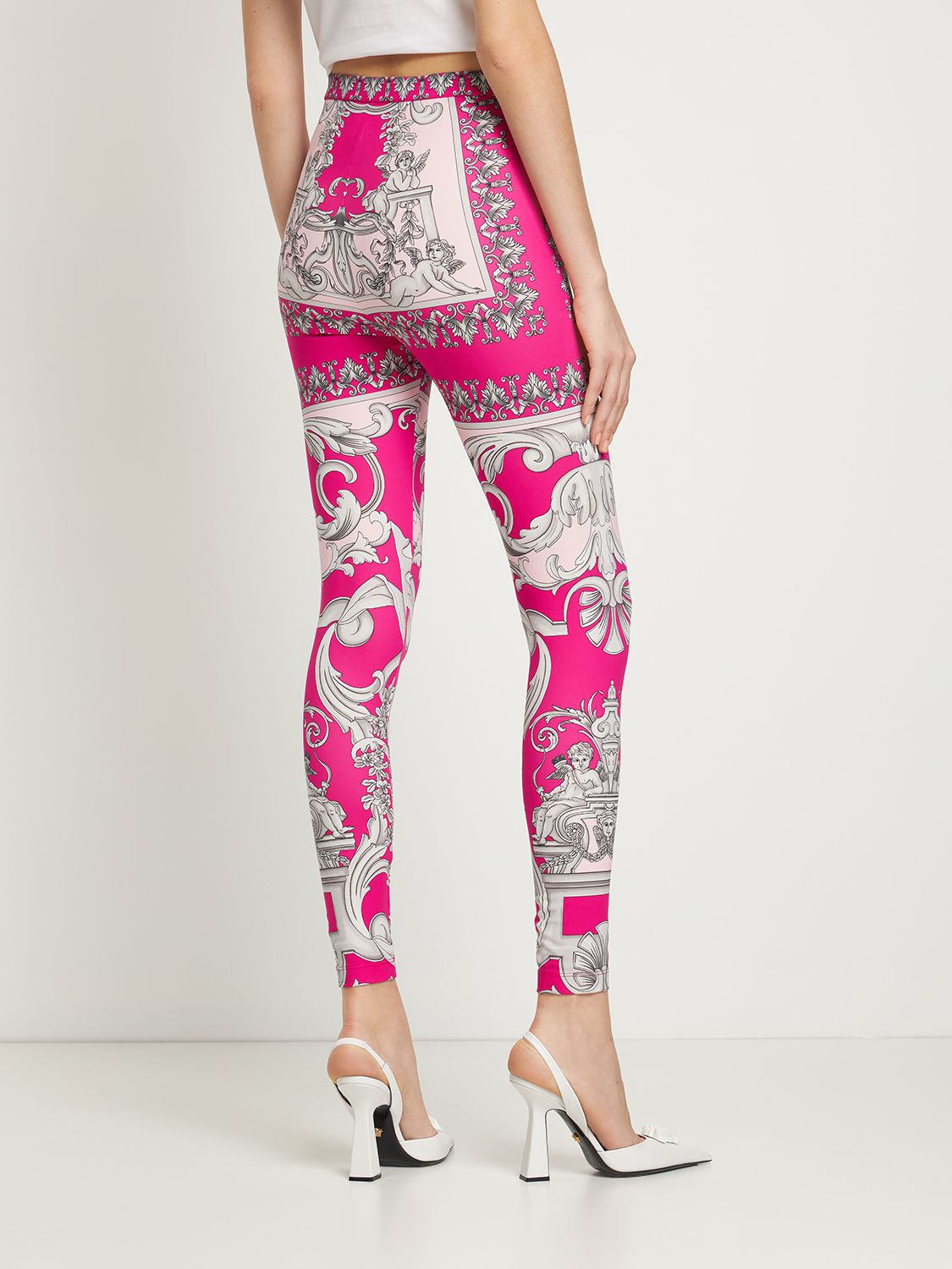 Colorful floral leggings