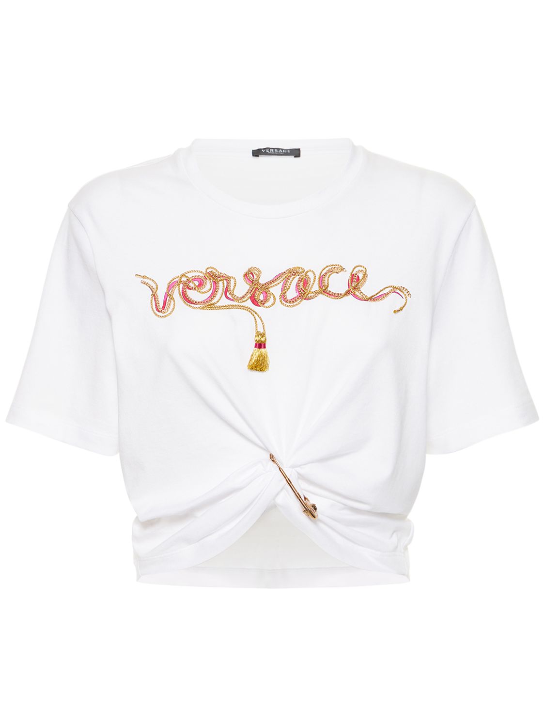 Cropped T-shirt with logo