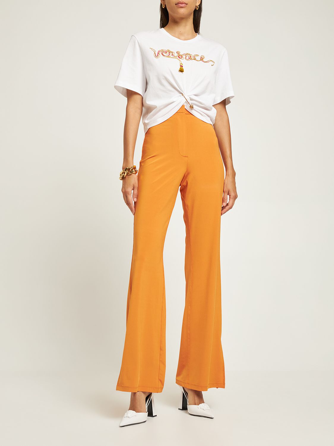 Cropped T-shirt with logo