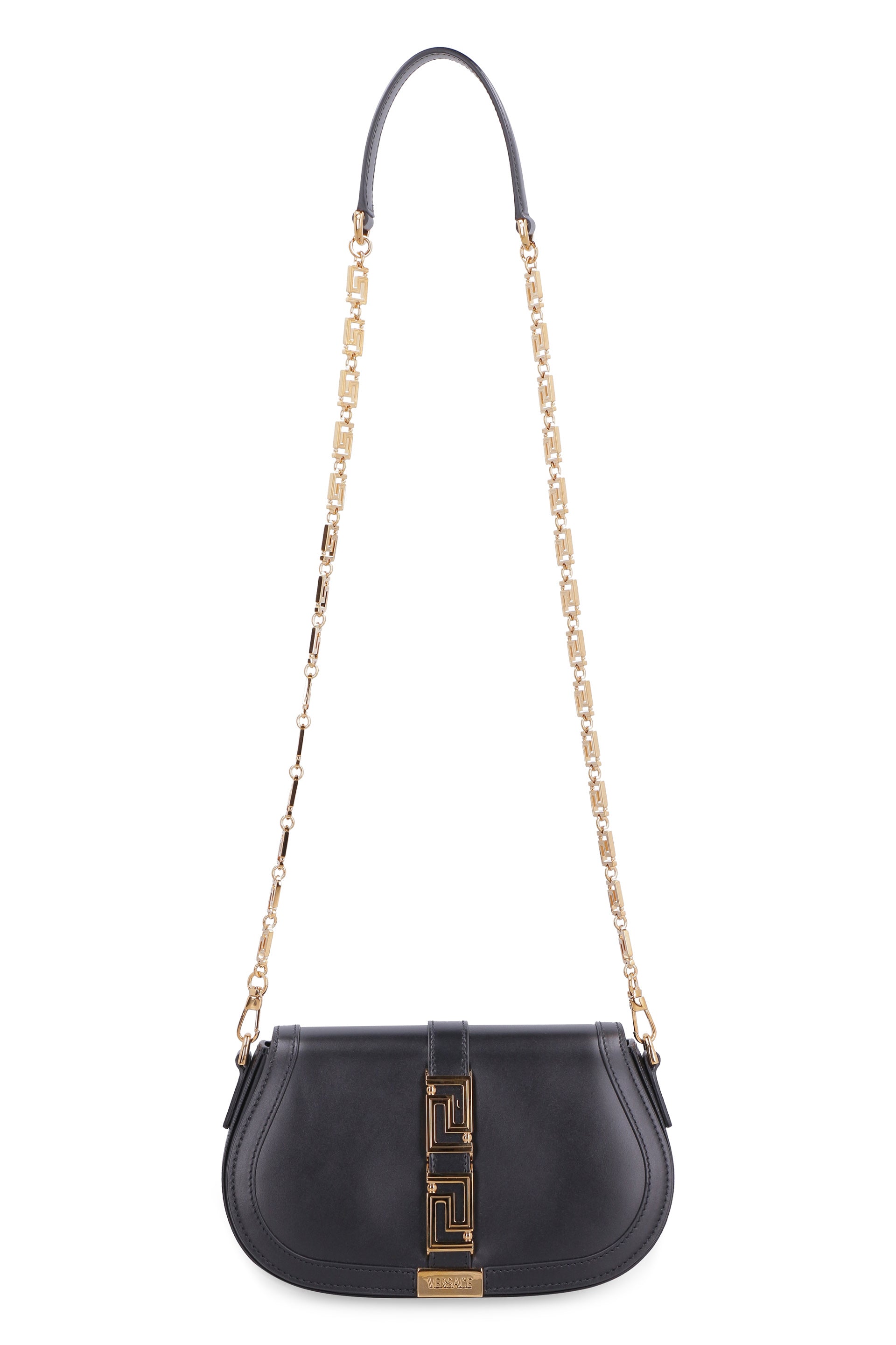 Greca Goddess leather crossbody bag