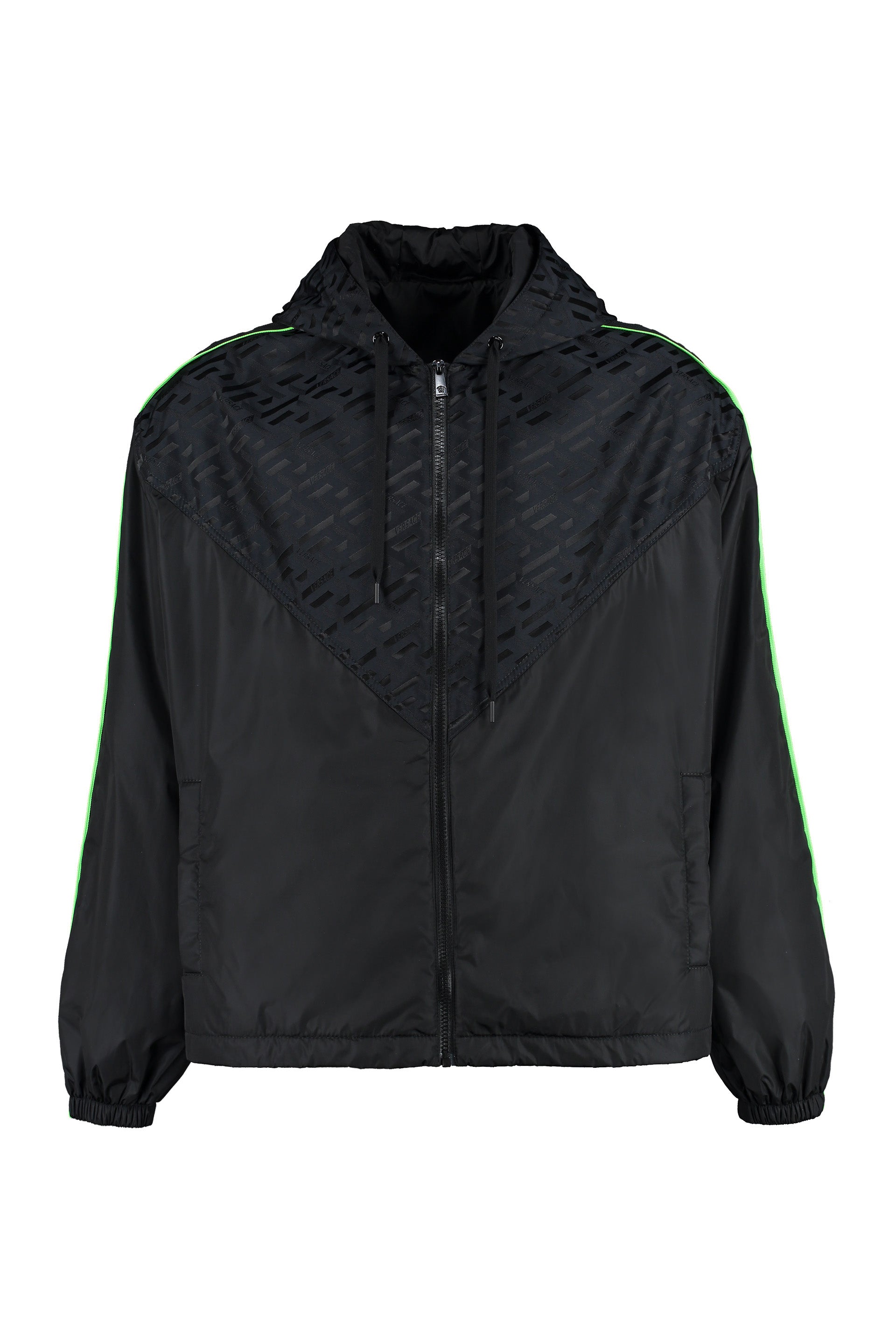 Hooded nylon jacket