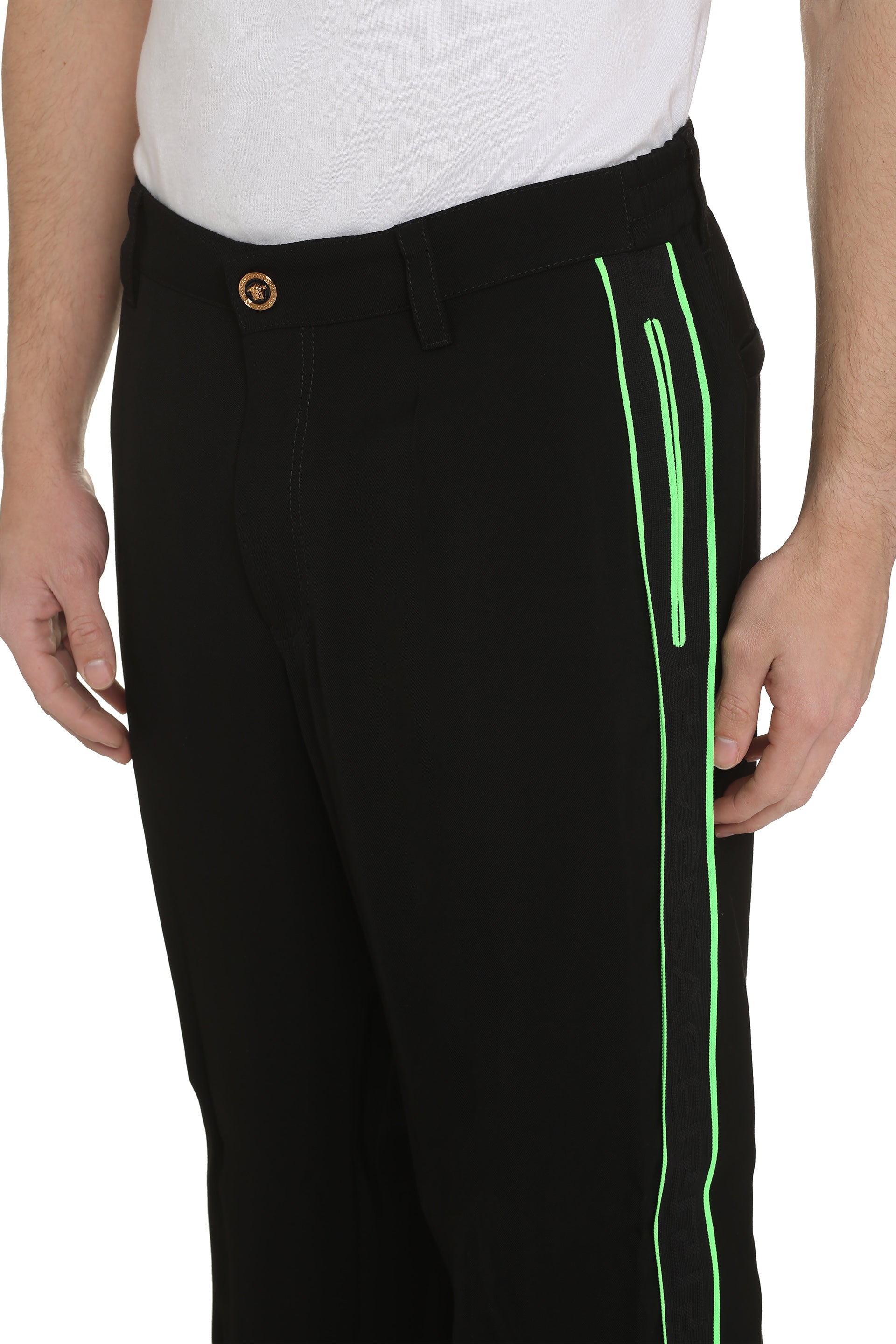 Logoed side stripes track-pants