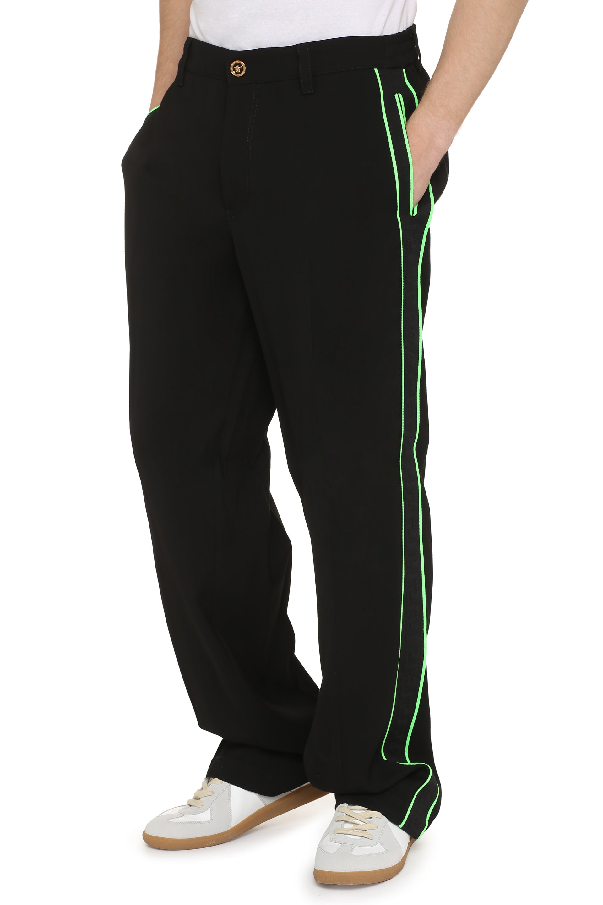 Logoed side stripes track-pants