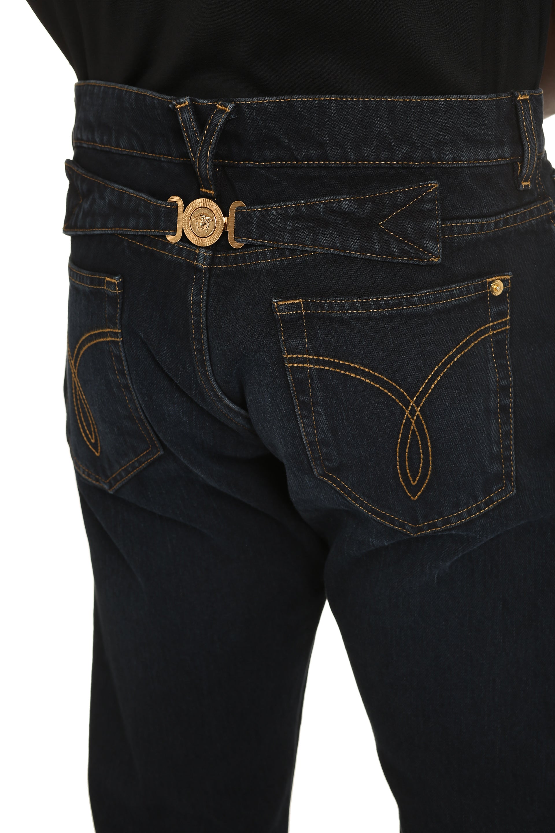 5-pocket straight-leg jeans