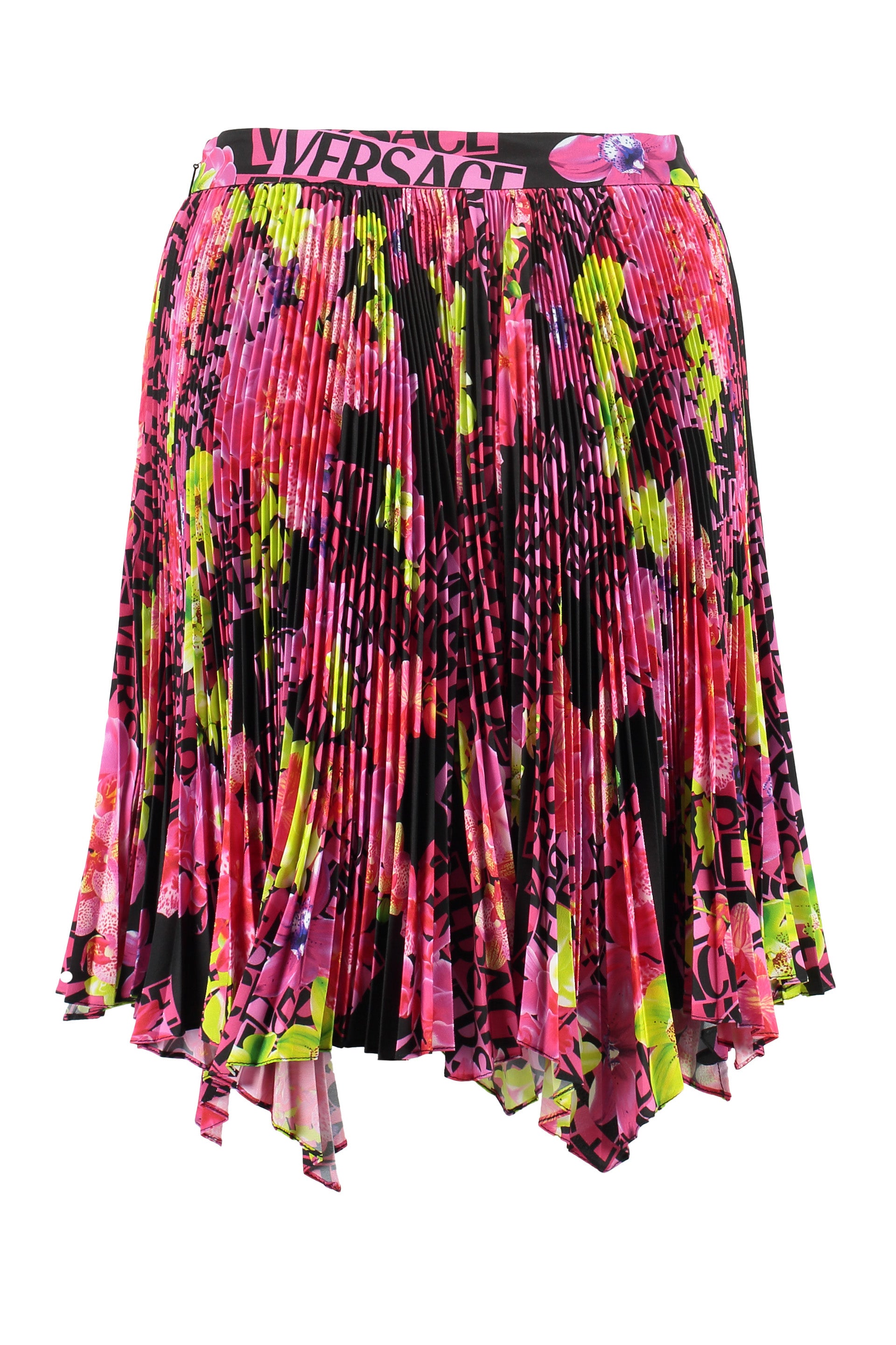 Printed pleated skirt