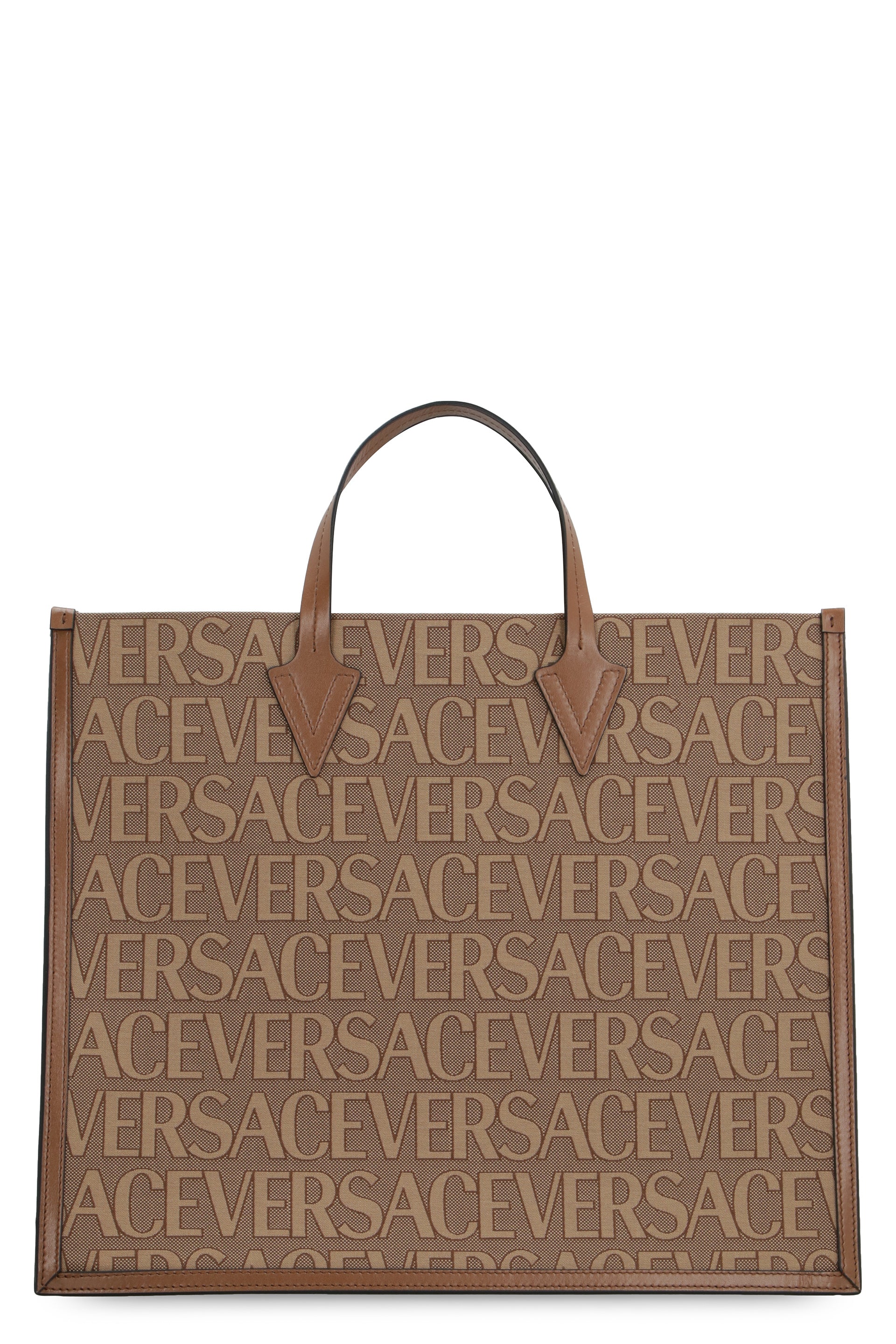 Canvas and leather shopping bag