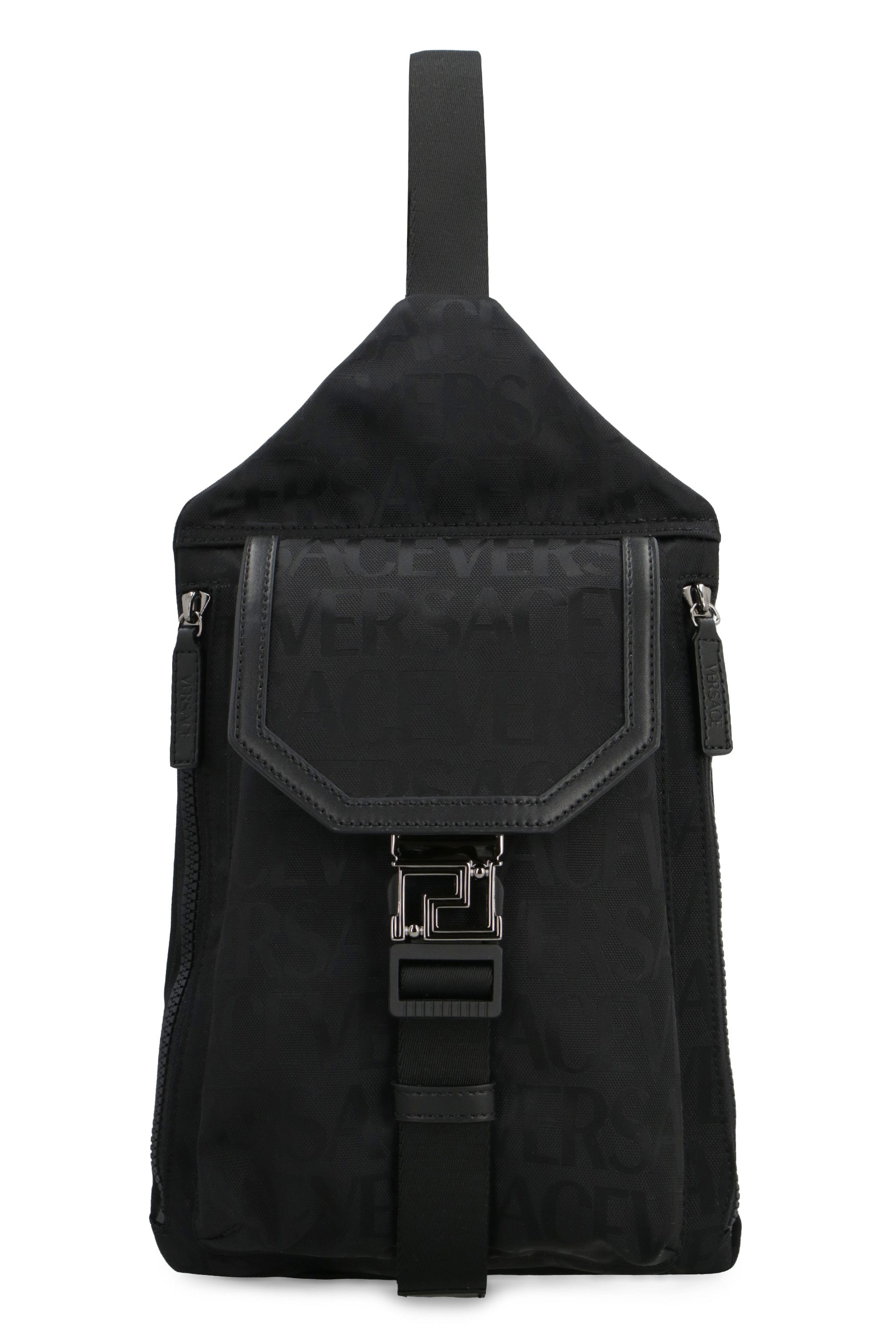 Technical fabric backpack with logo