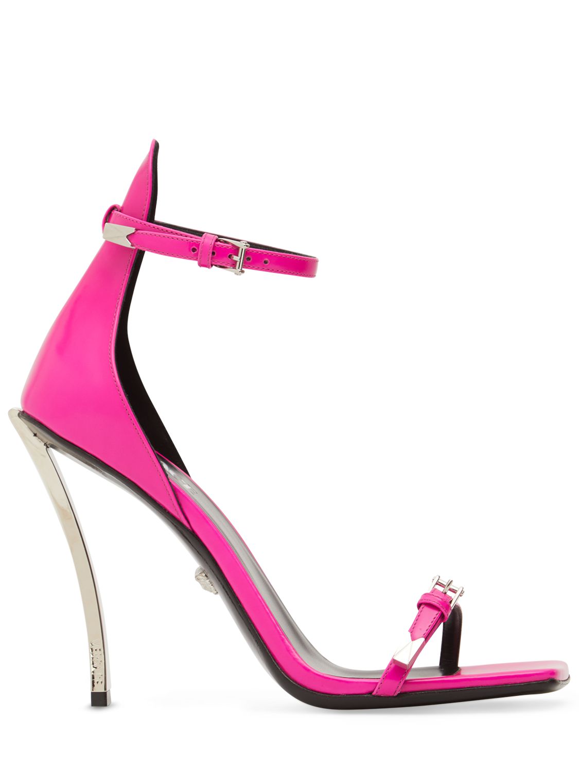 Fuchsia high-heeled sandals