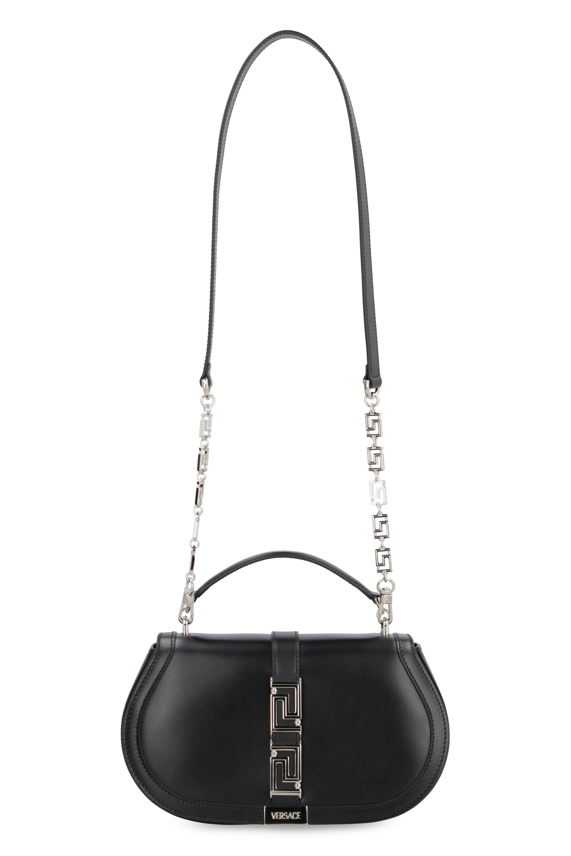 Greca Goddess leather crossbody bag