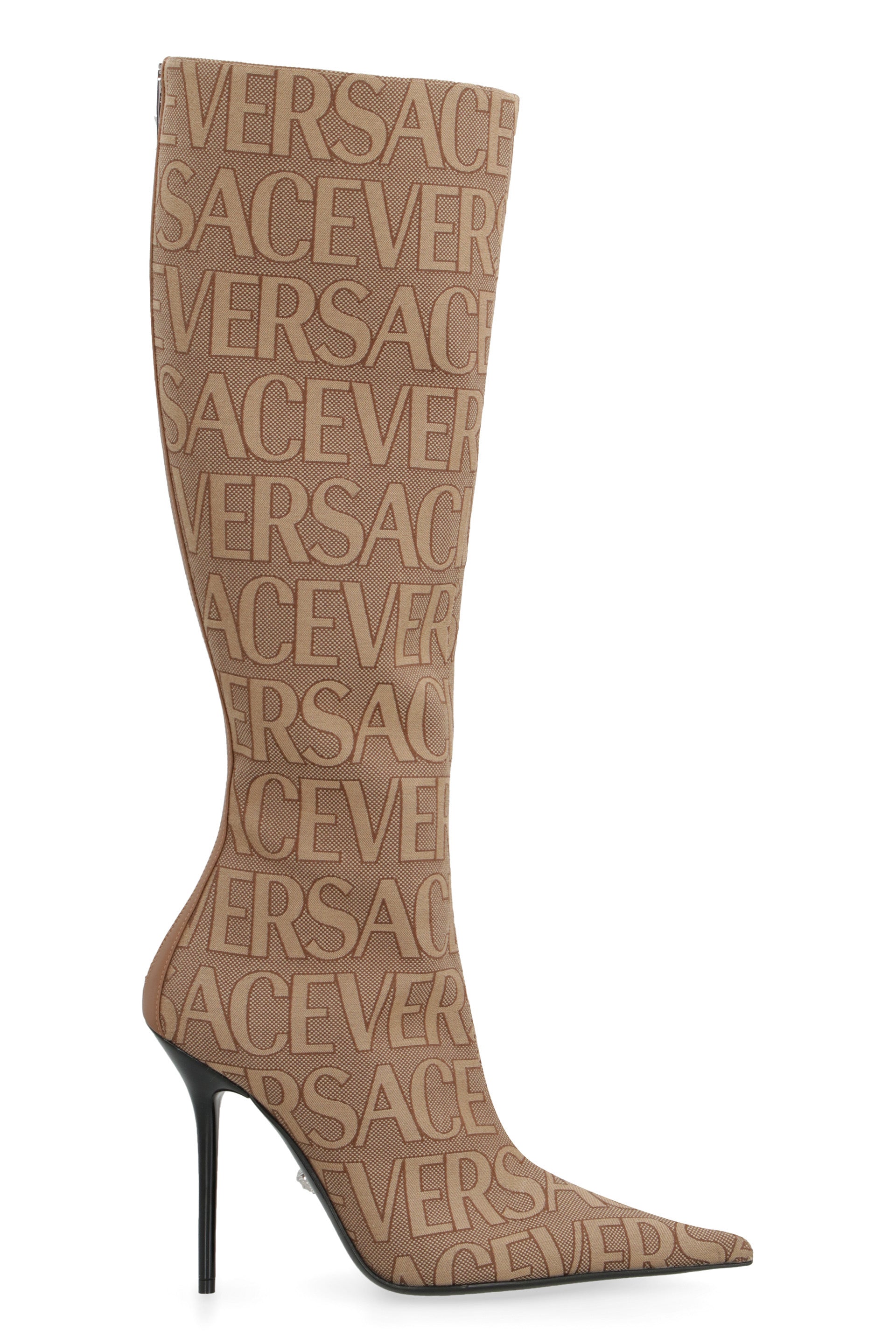 Fabric knee boots