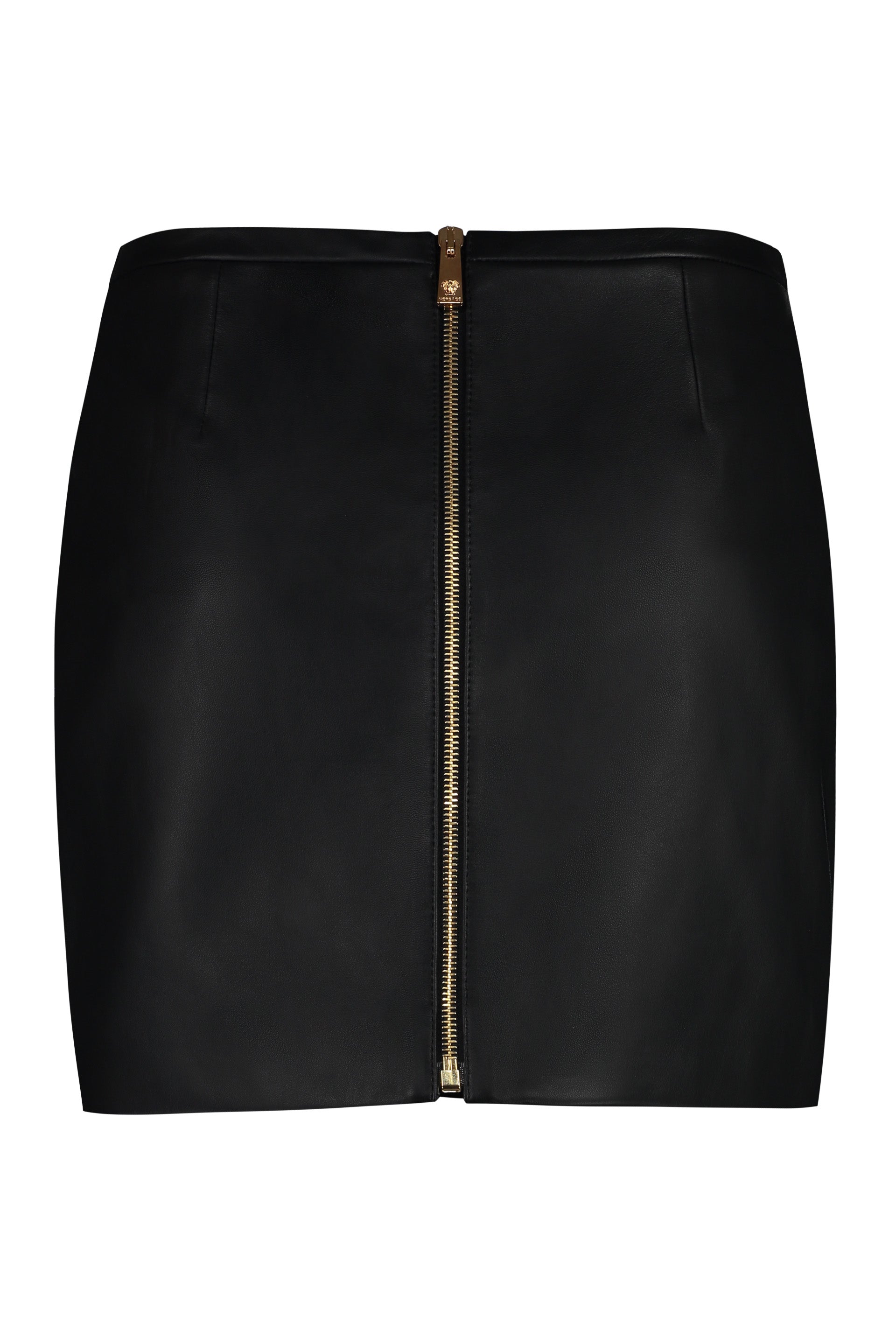 Leather mini skirt