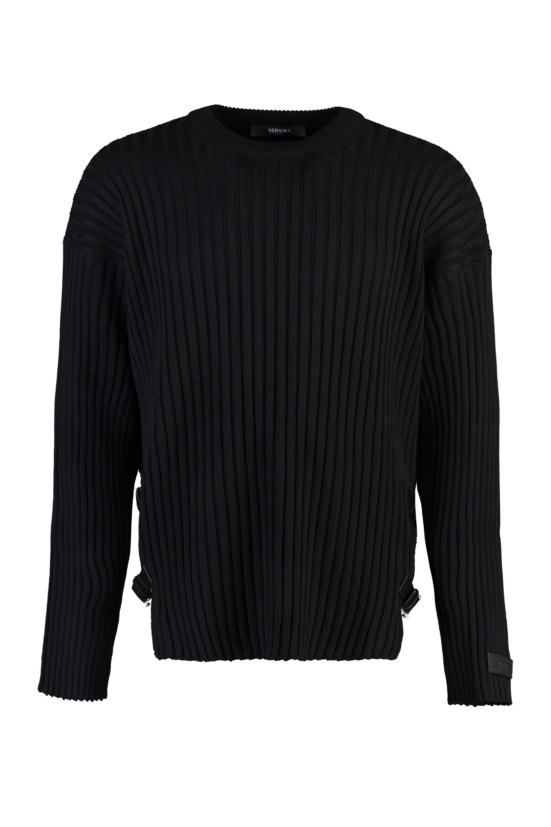 Crew-neck wool sweater