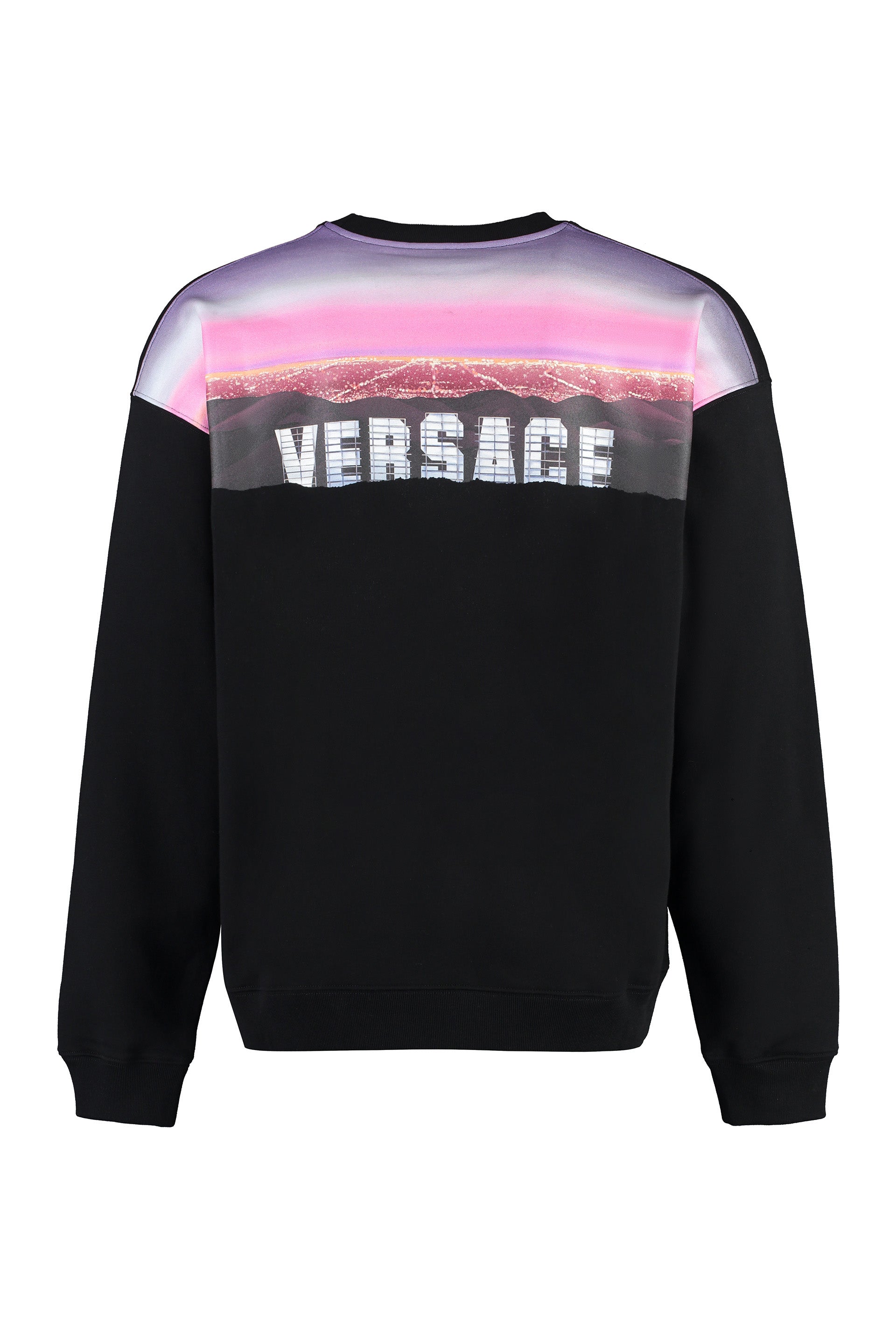 Printed cotton crew-neck sweatshirt