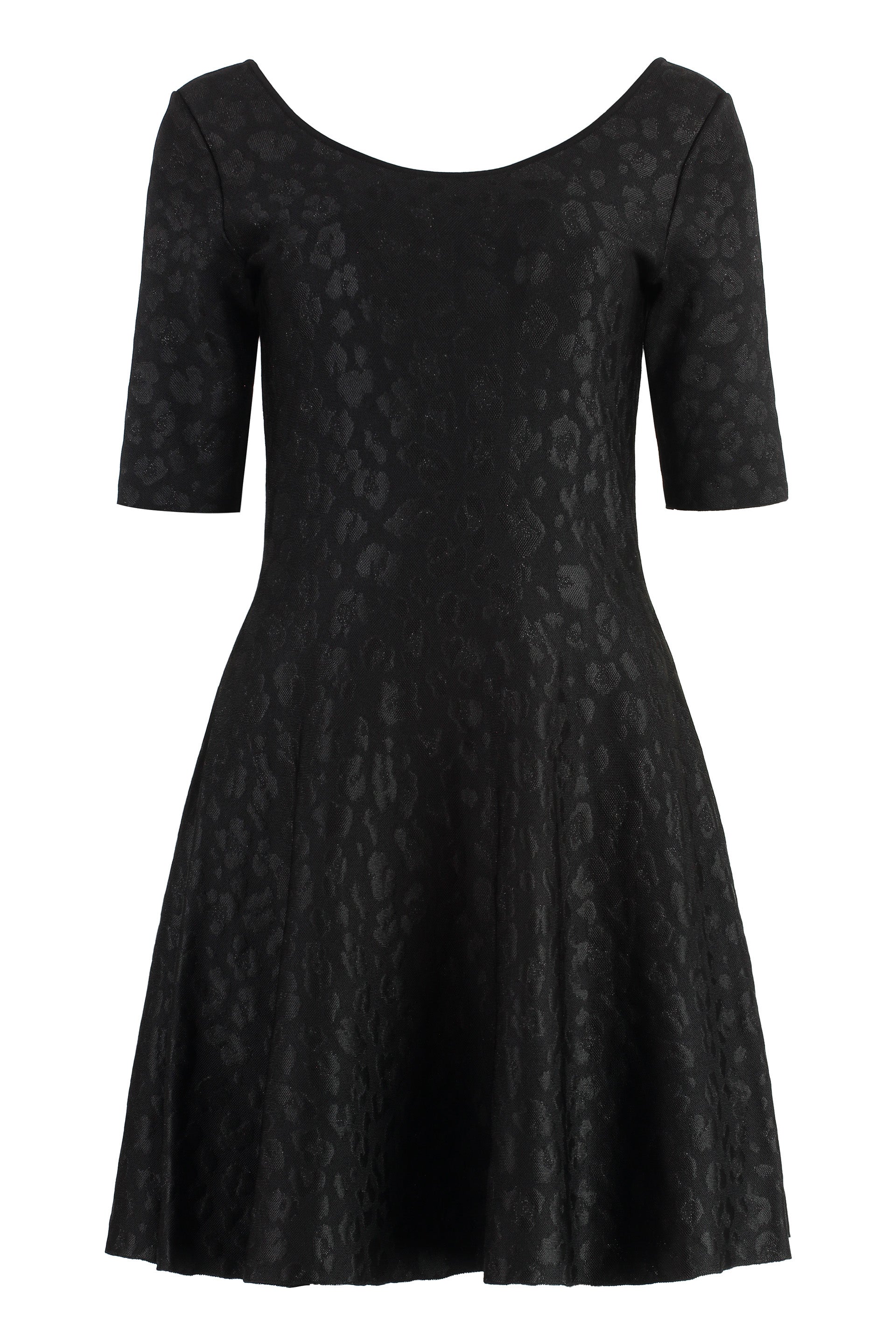 Jacquard knit mini-dress