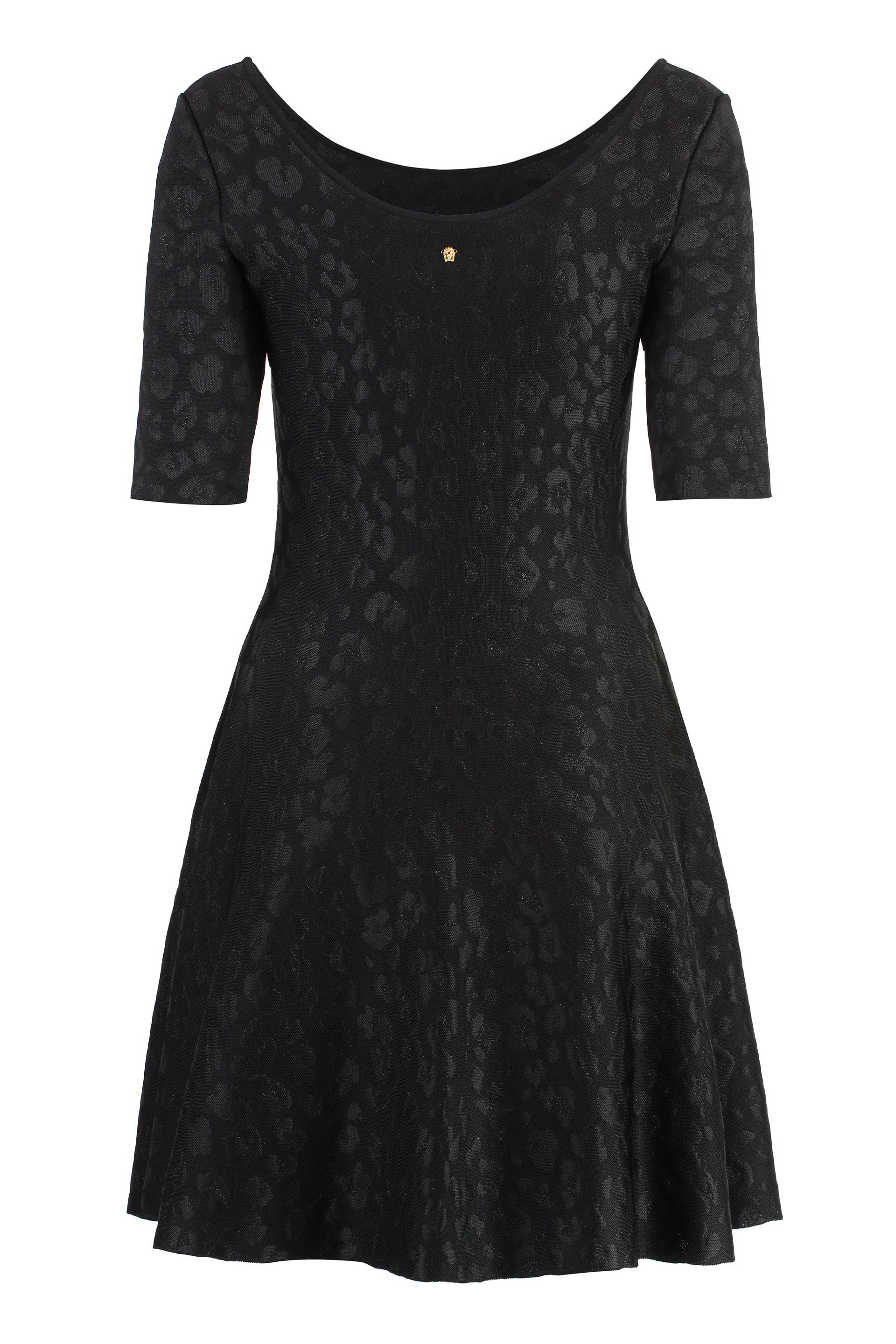 Jacquard knit mini-dress