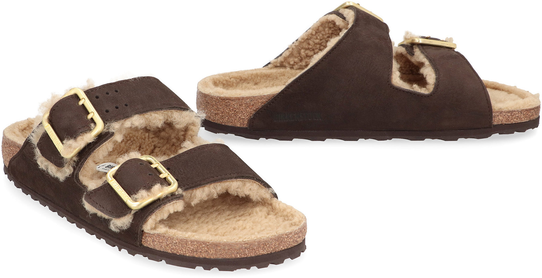 Arizona Suede shearling slides