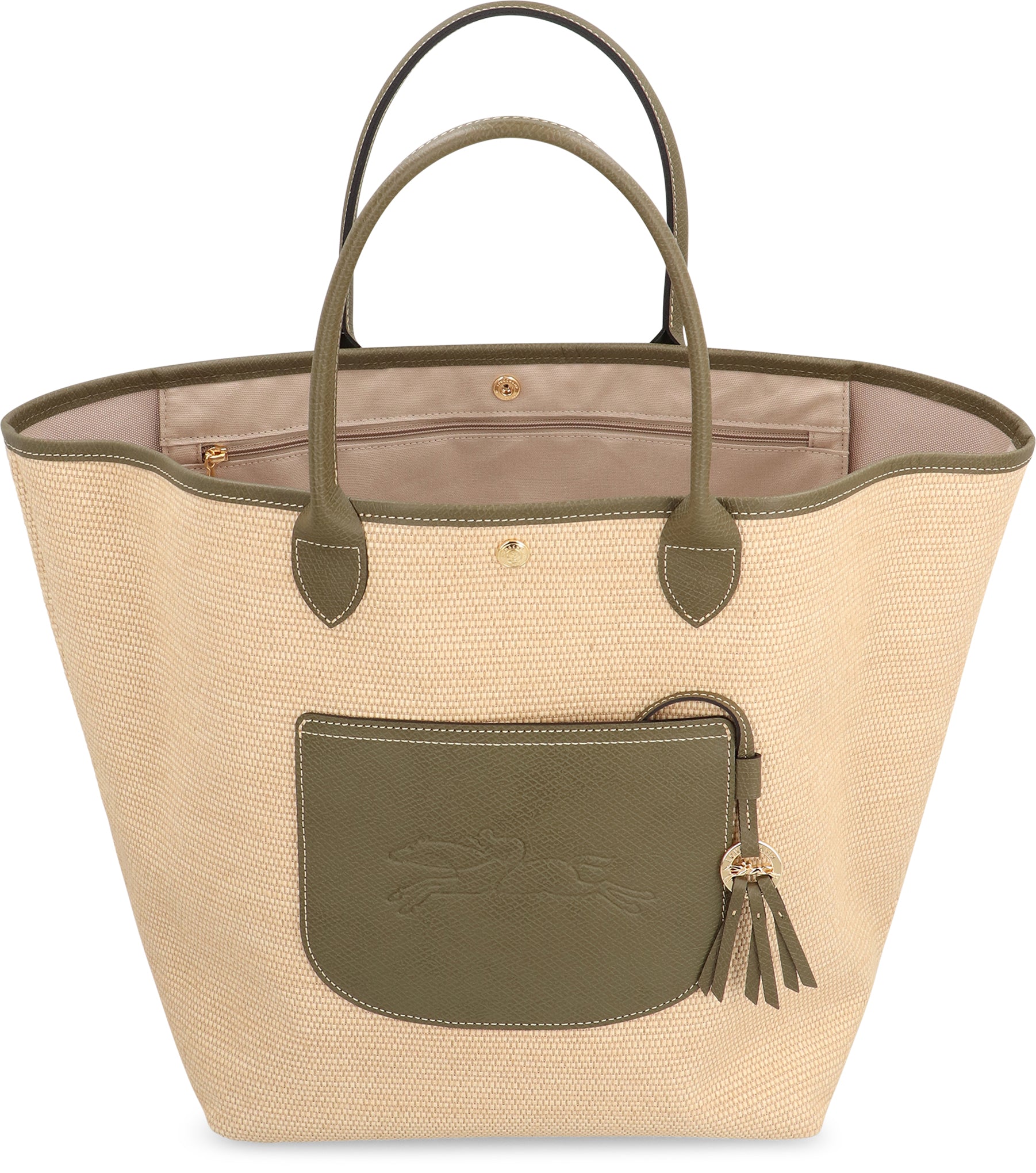 L Le Pliage Raffia tote bag