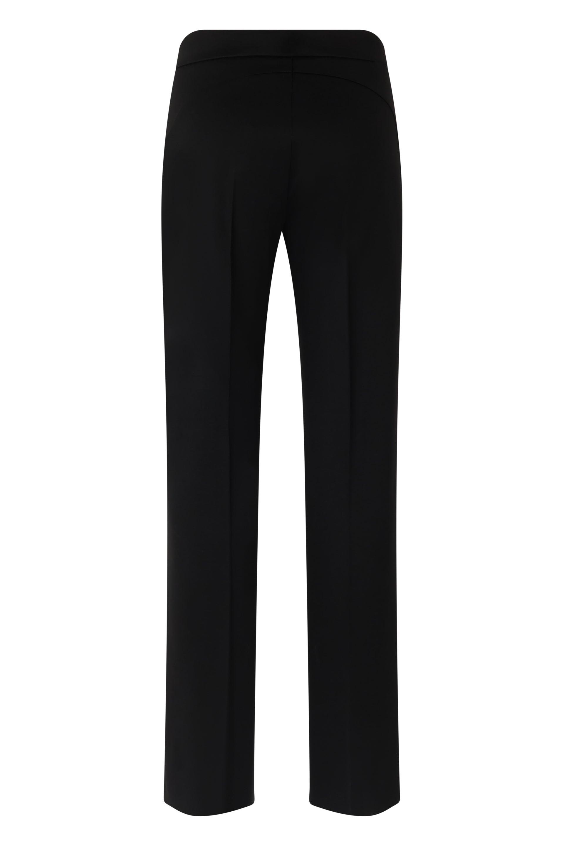 Straight trousers in a viscose and polyamide blend