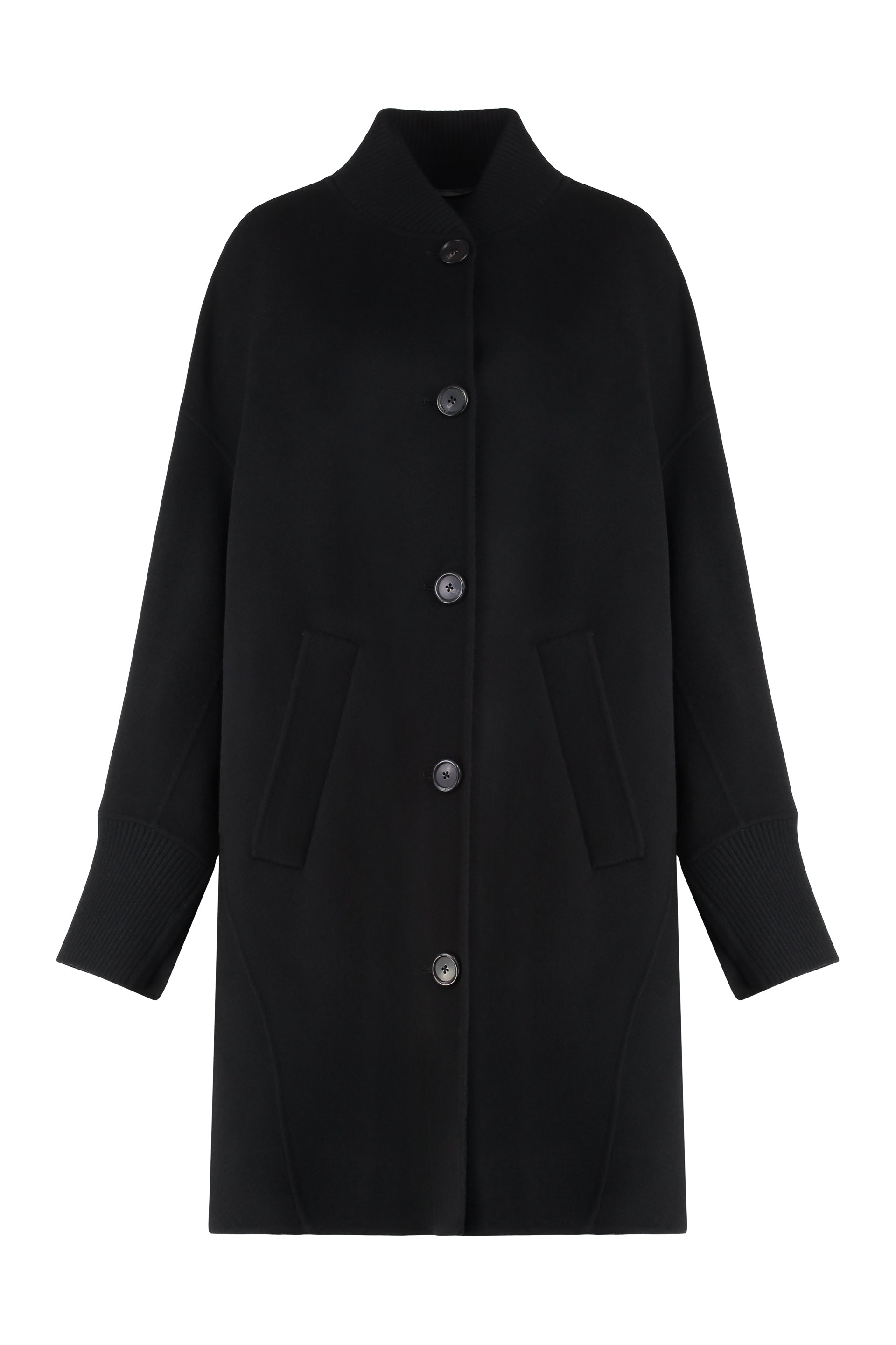 Long coat in double fabric