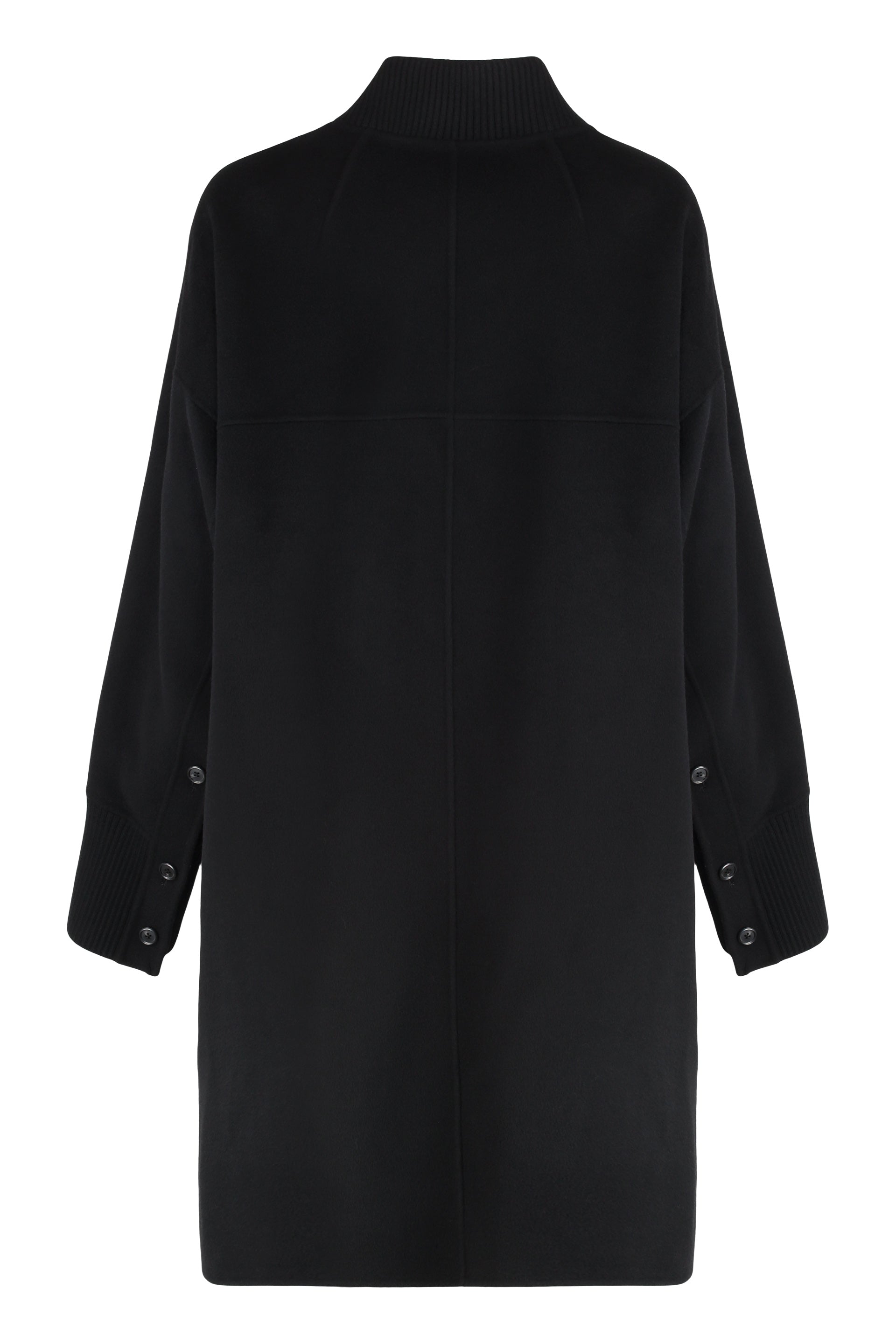 Long coat in double fabric
