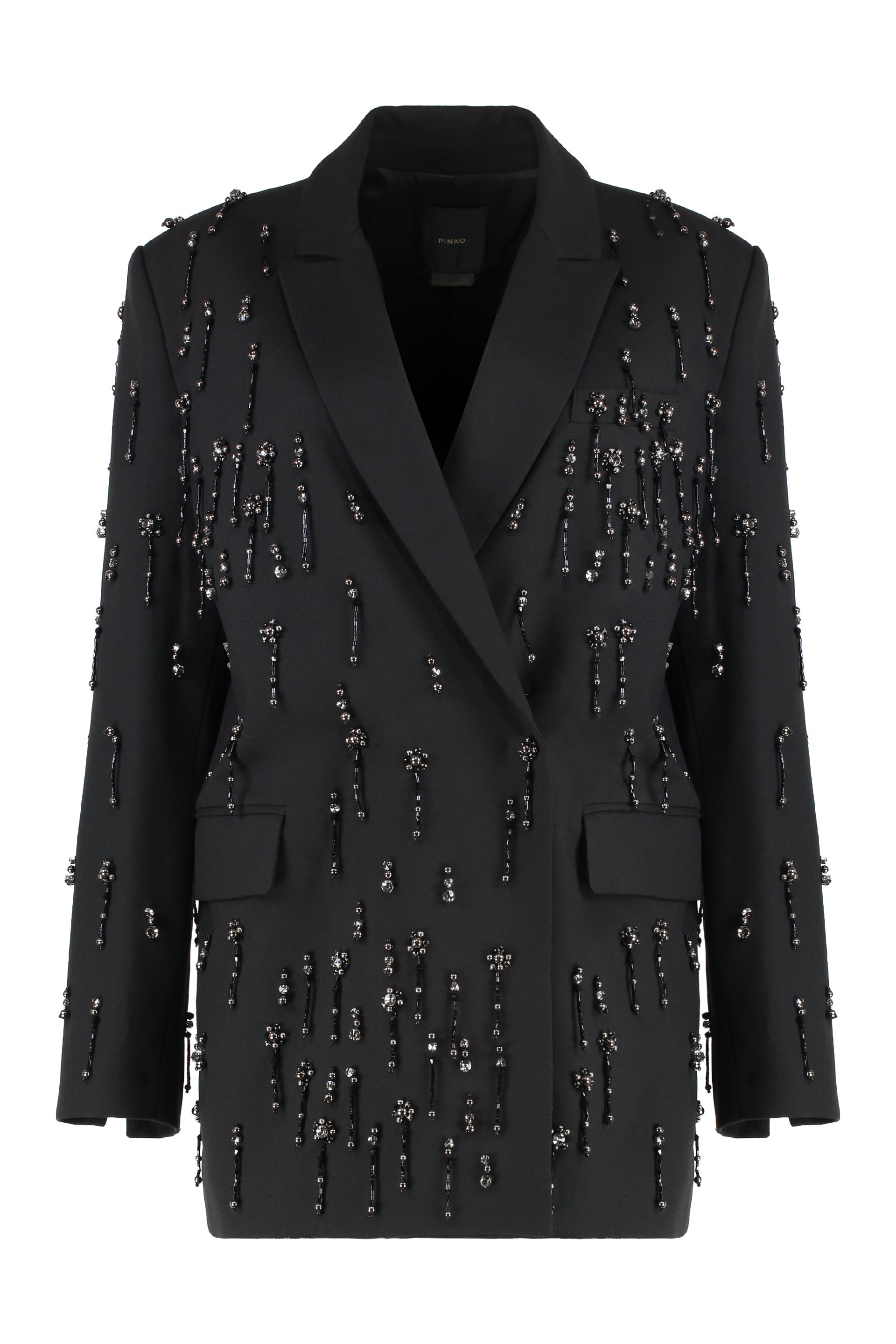 Blazer with crystals and pearls
