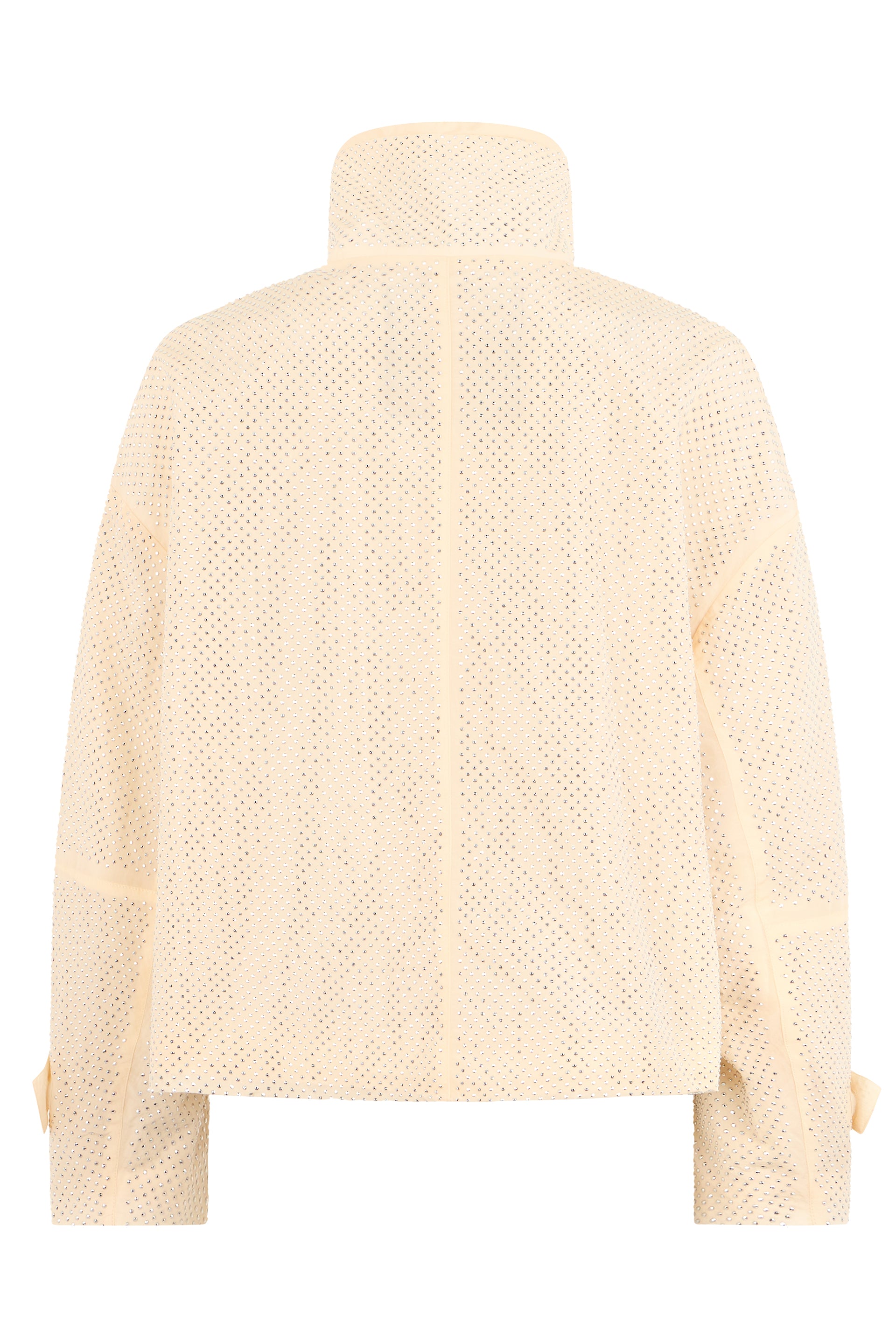 Nylon jacket with rhinestones