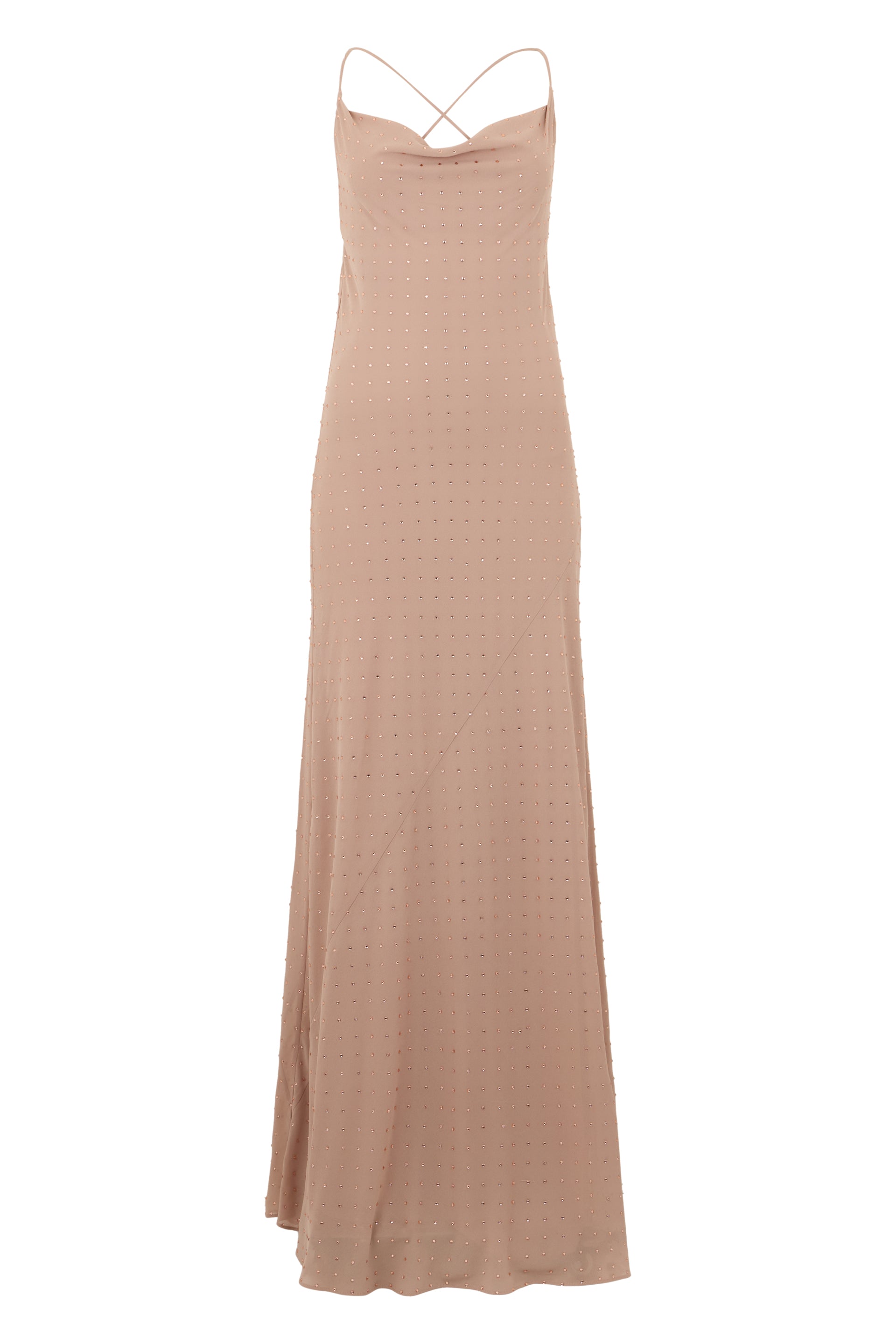 Long dress with rhinestones