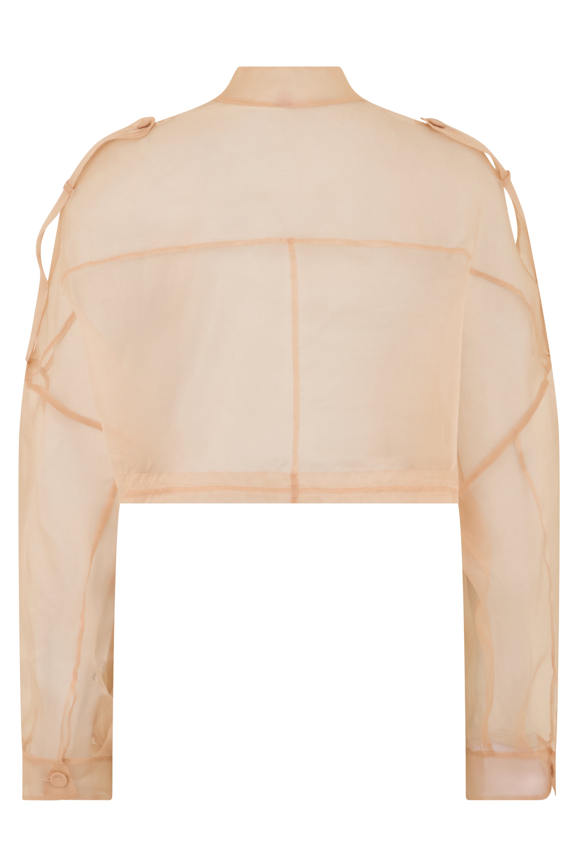 Cropped Shirt in Organza Silk