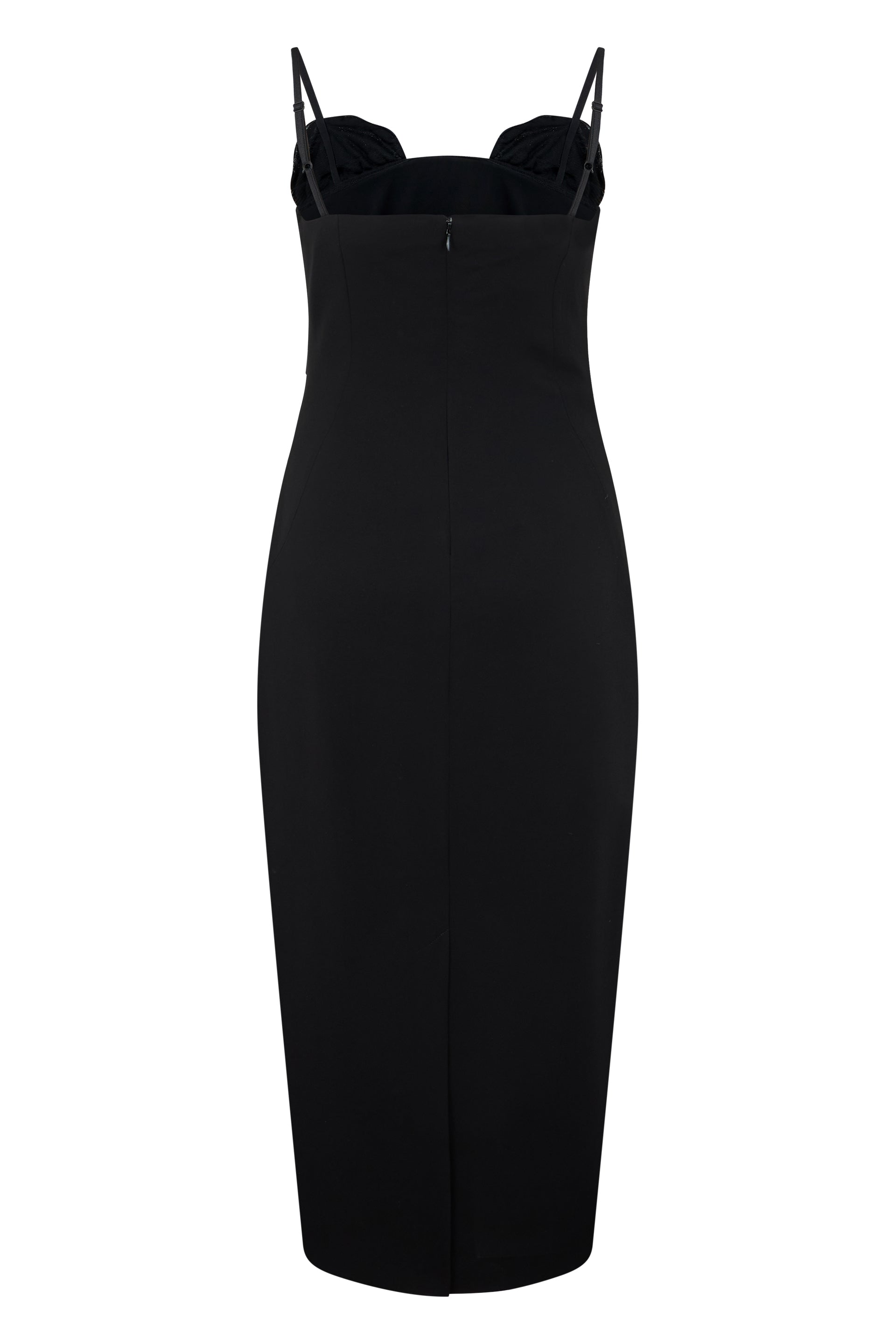 Slim midi dress with rhinestones