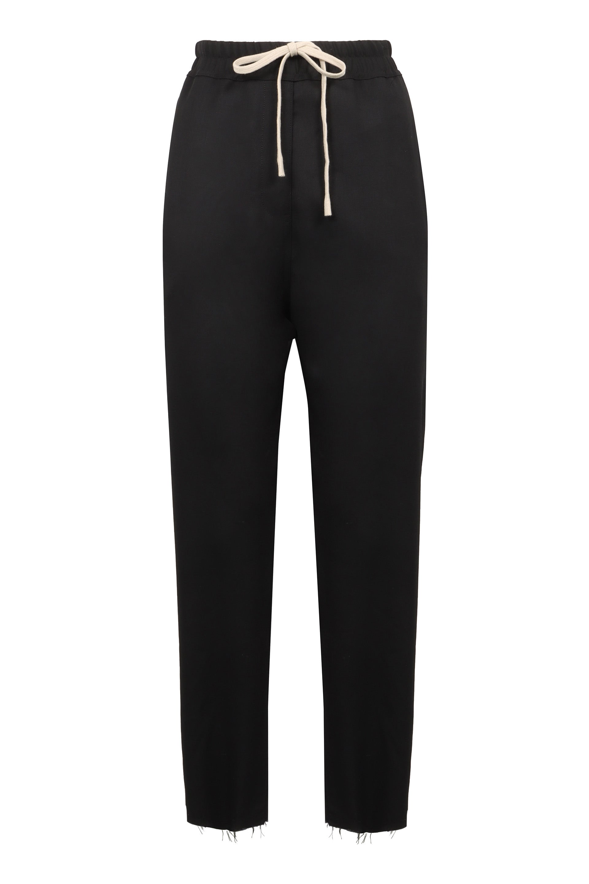 Wool cropped trousers