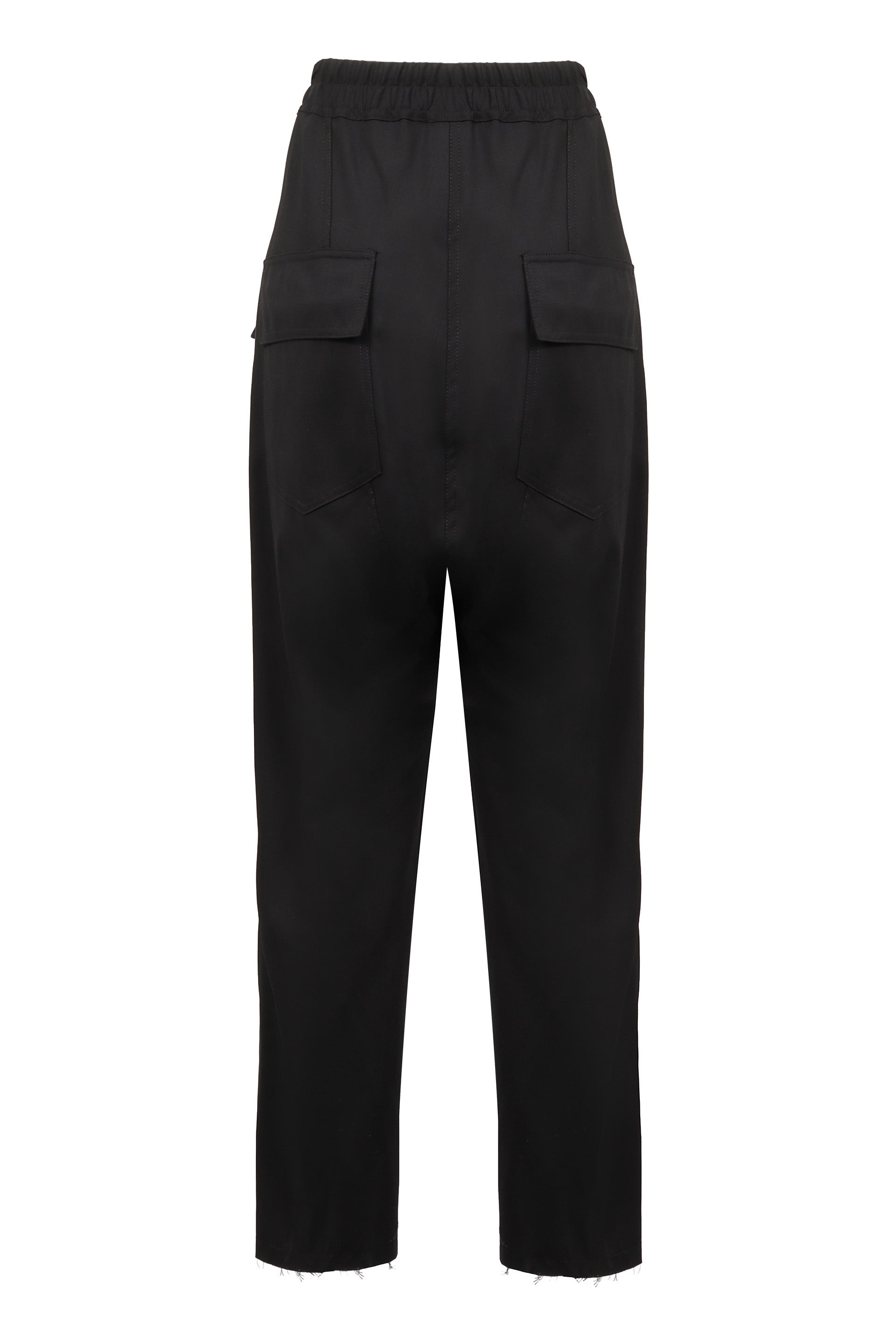 Wool cropped trousers