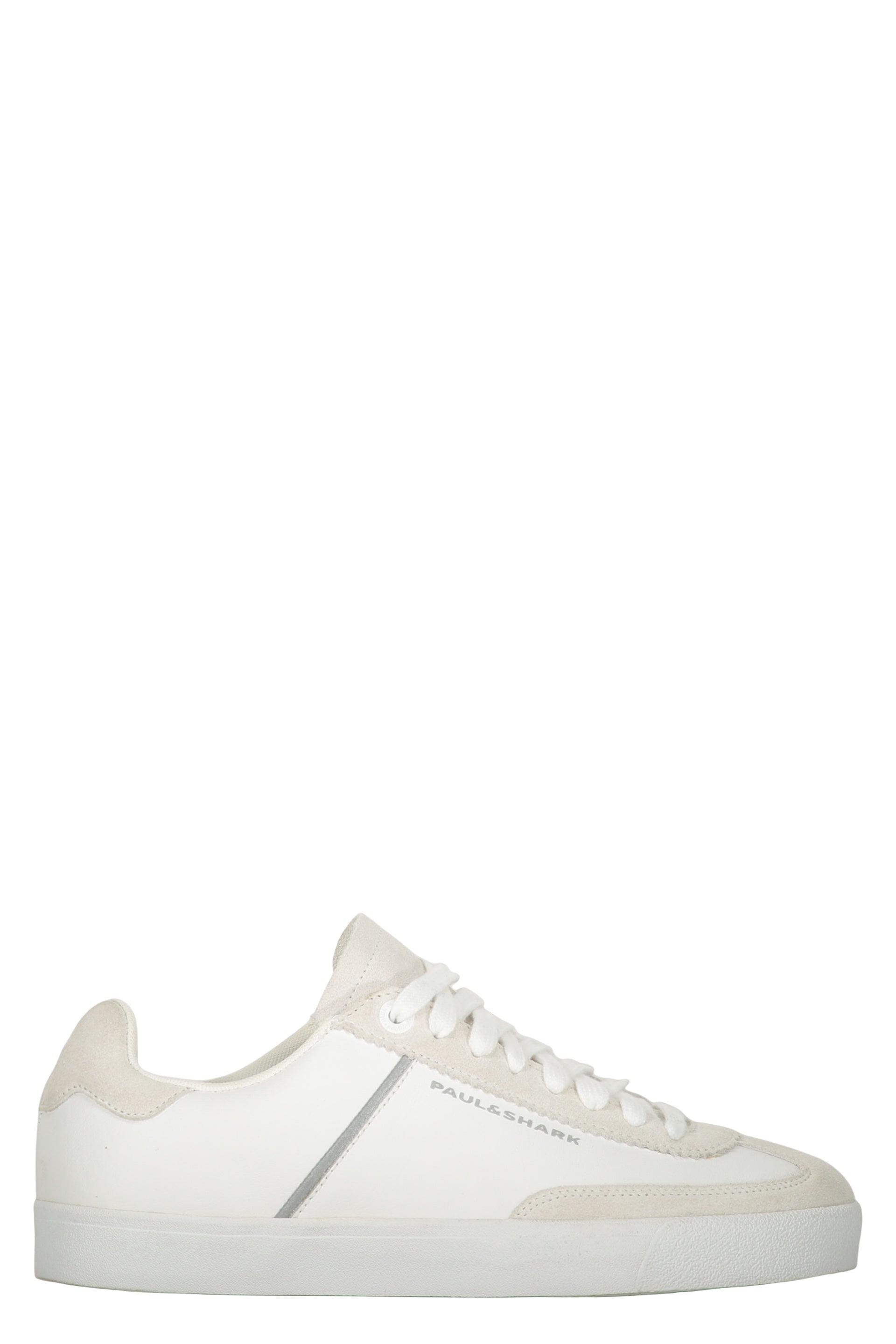 Modern white sneakers, elegant and versatile