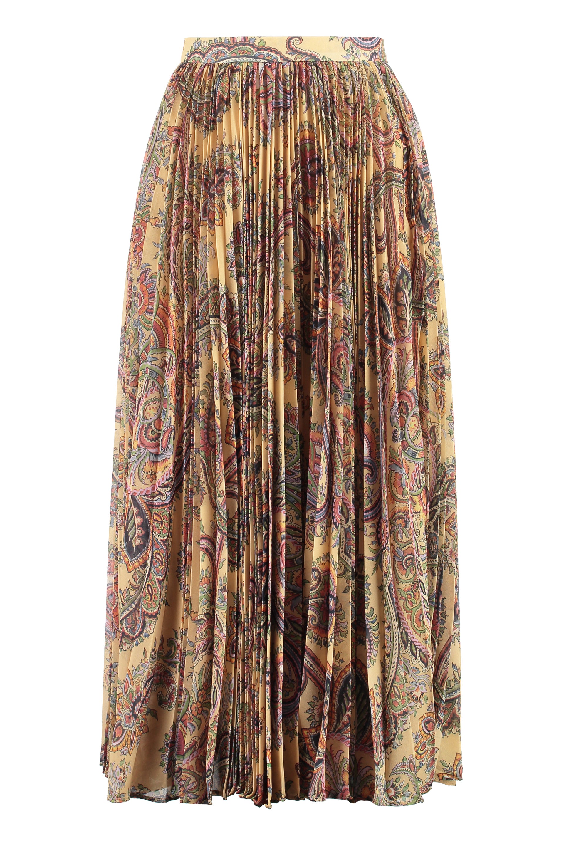 Printed pleated skirt