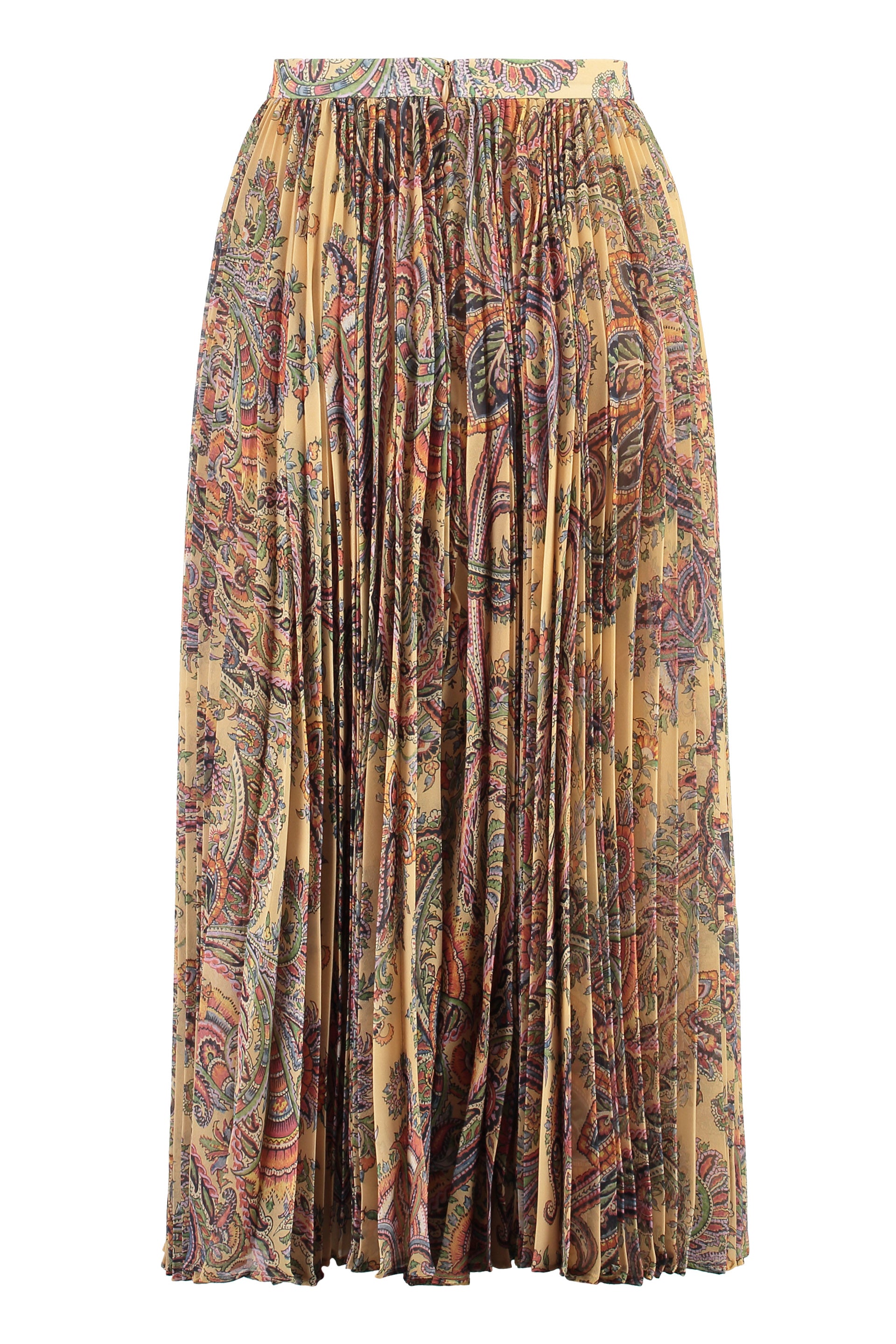 Printed pleated skirt