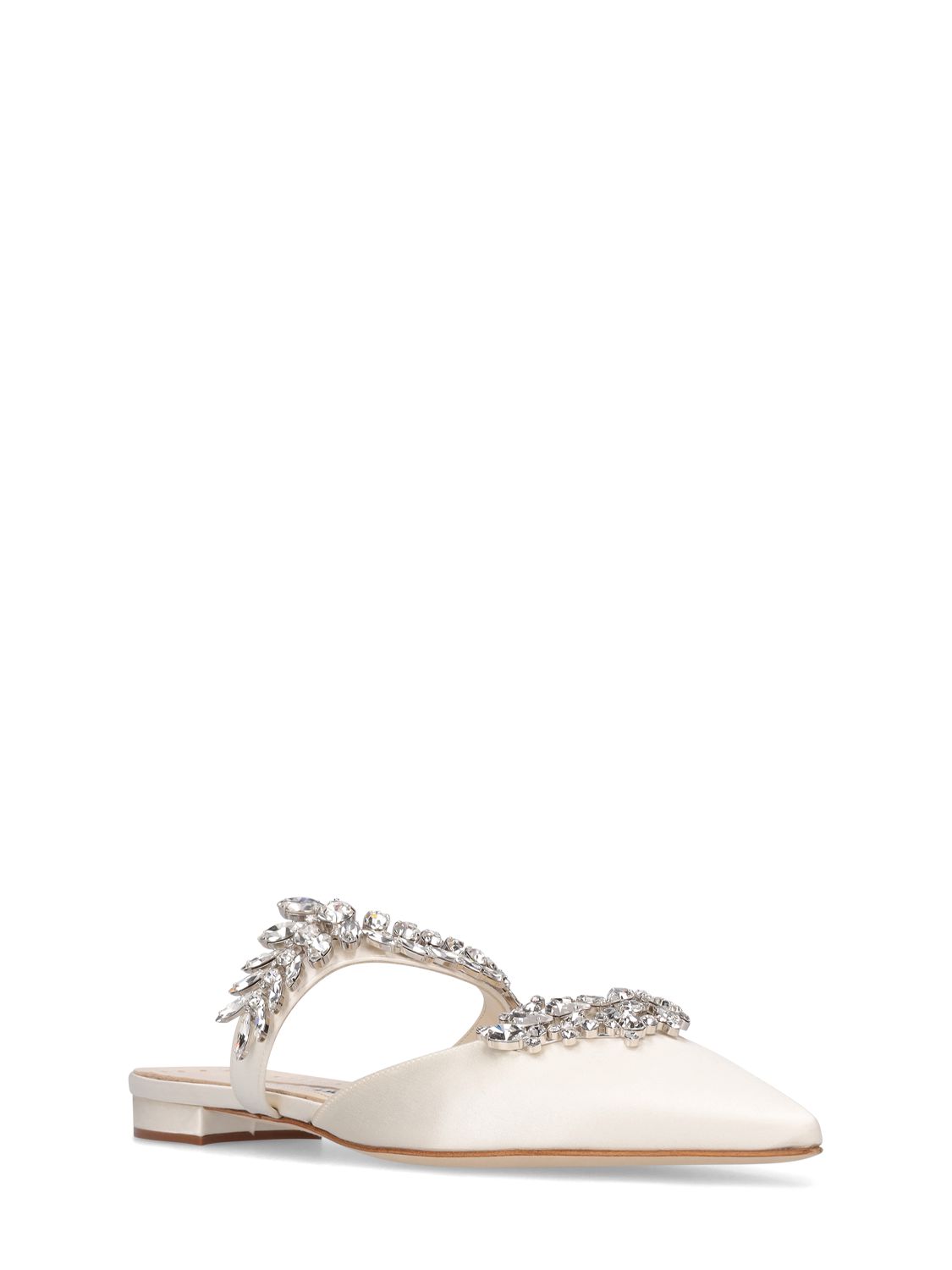 Elegant Cream Mule with Strass